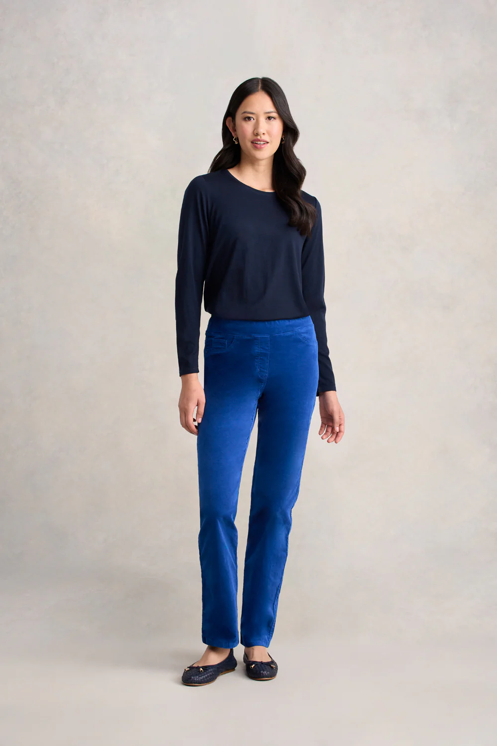 Bengajean  Velvet Straight Leg - Prussian Blue - Skullriy