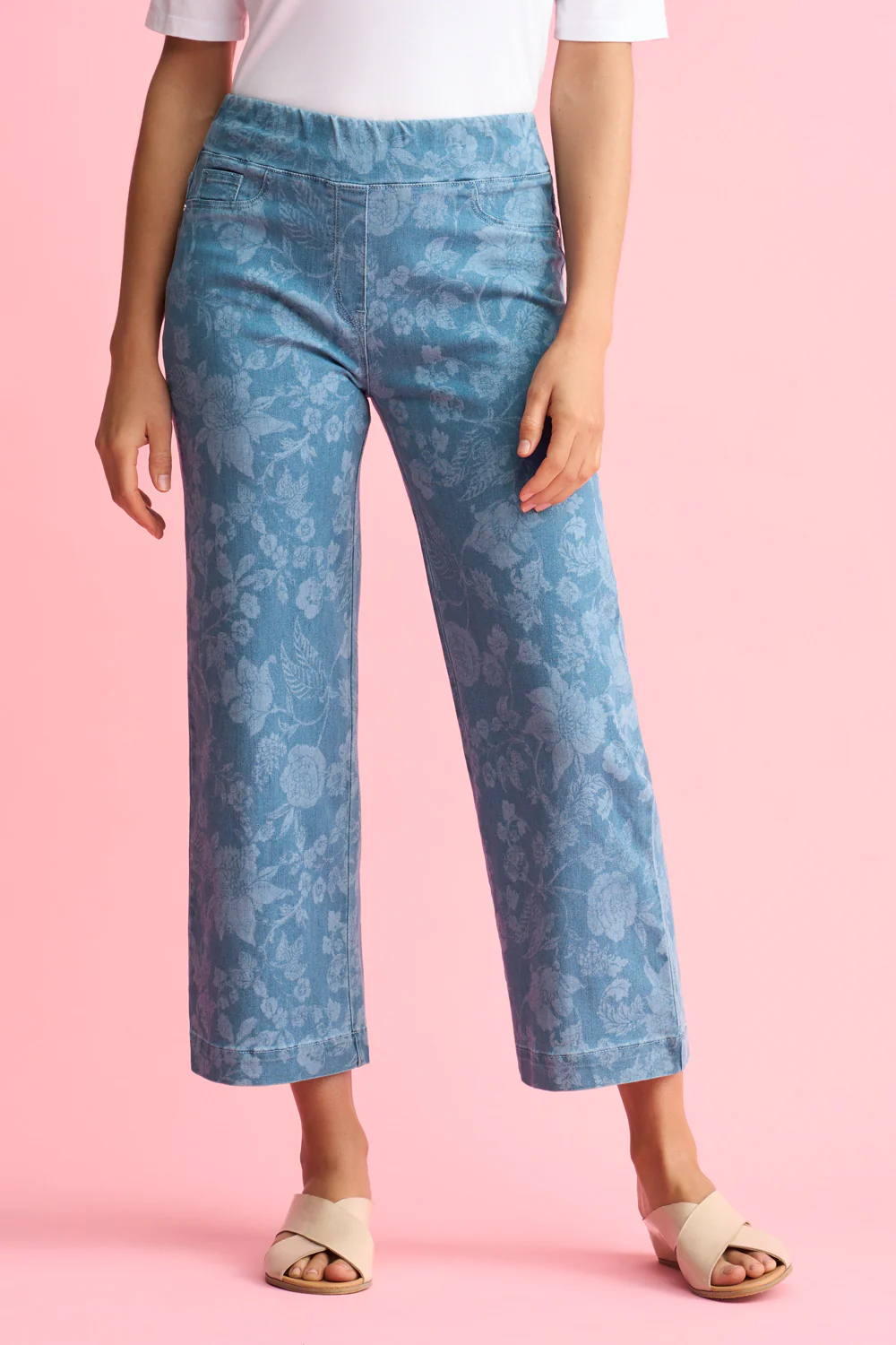 Bengajean  7/8 Wide Leg - Botanic Laser Print - Skullriy