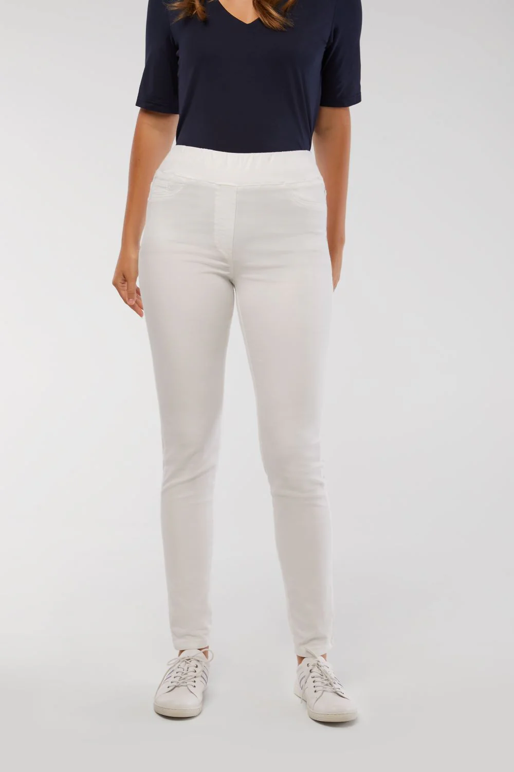 Bengajean  Full Length Skinny Leg - White - Skullriy
