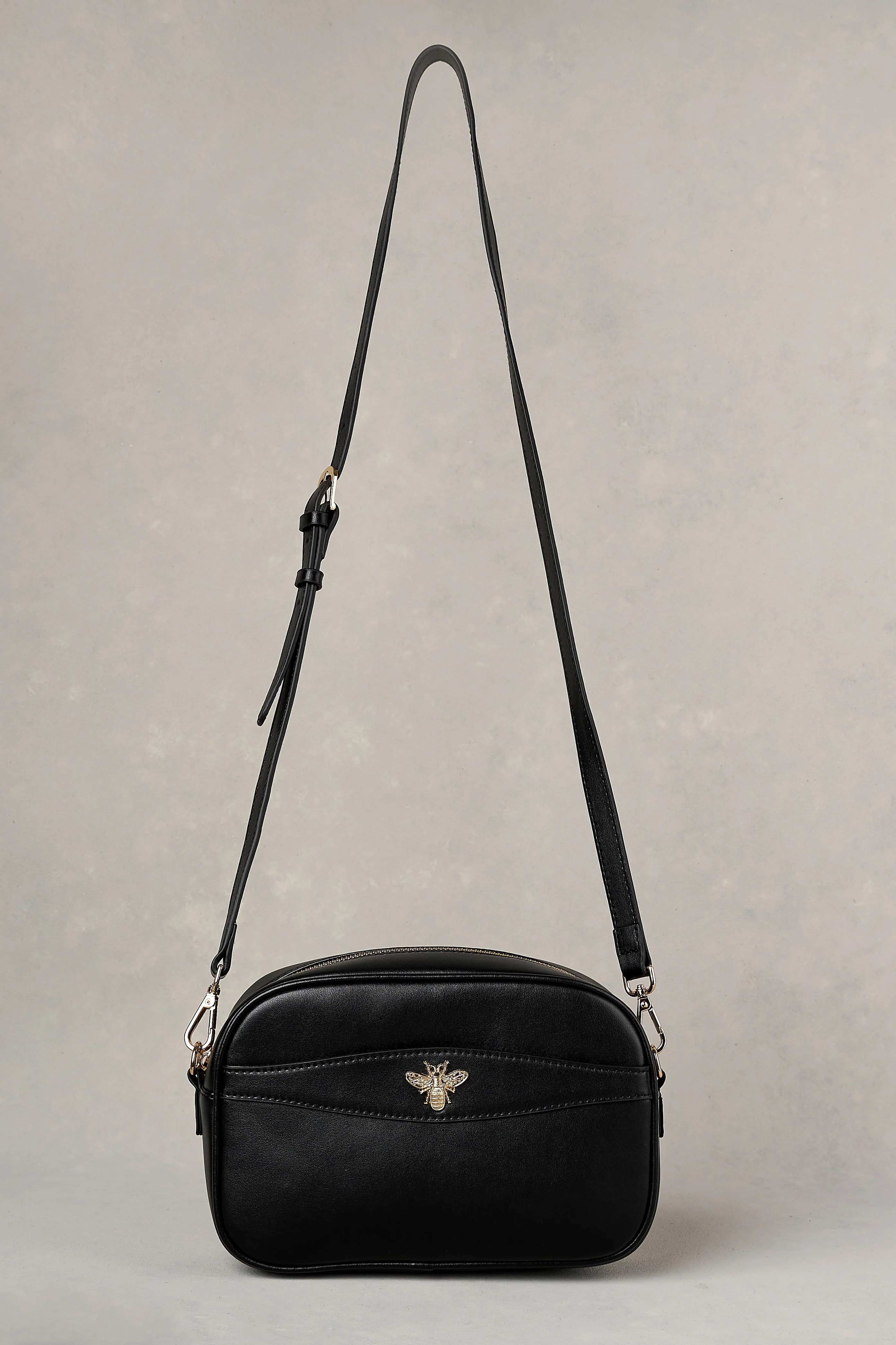 Bee Leather Camera Bag - Black - Skullriy