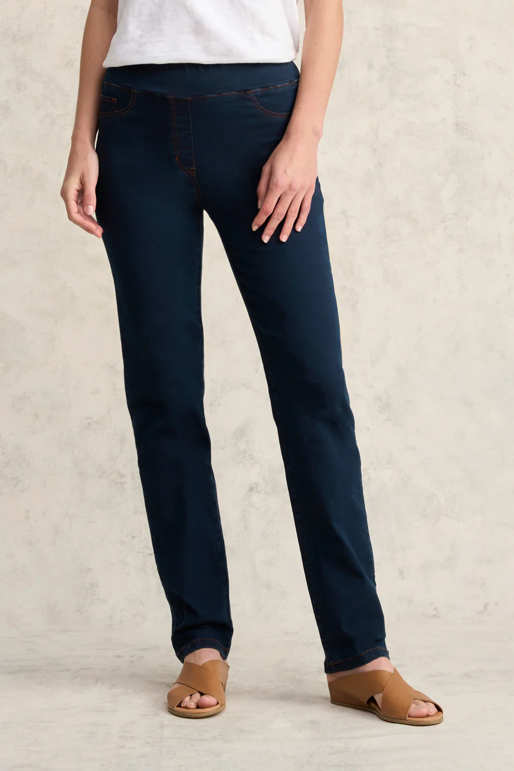 Bengajean  Full Length Straight Leg - Clean Denim Blue - Skullriy