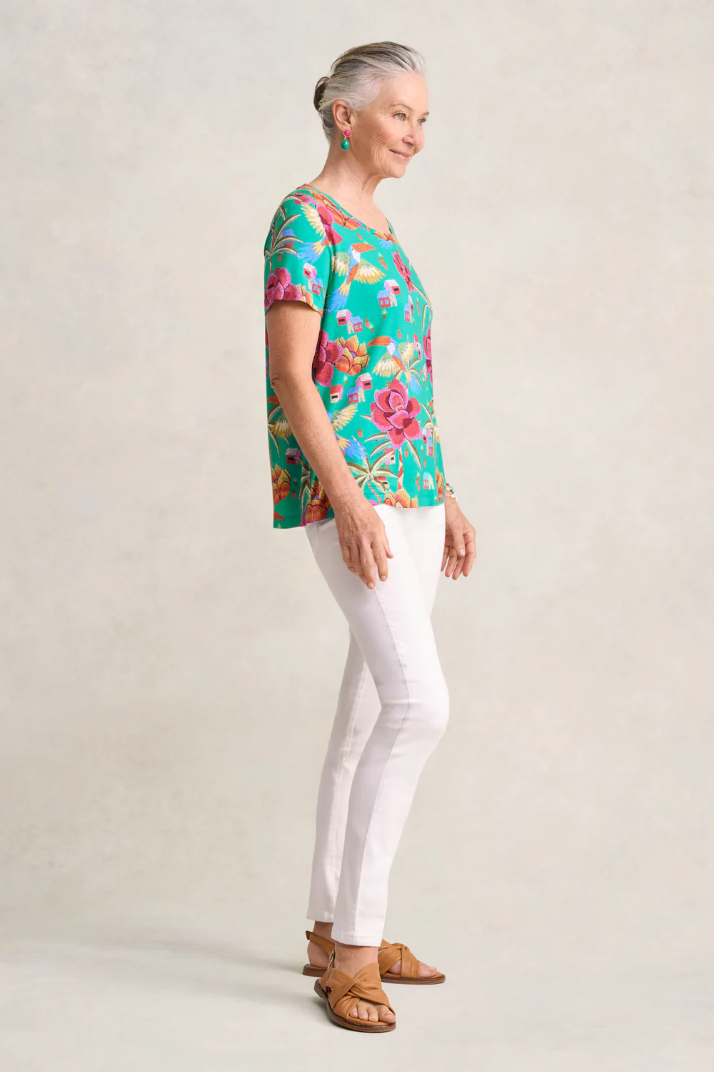 Printed T-Shirt - Toucan Print - Skullriy