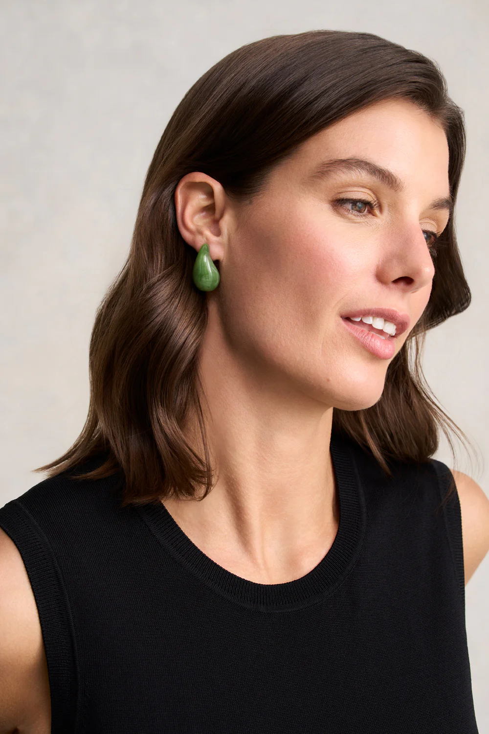 Resin Tear Studs  C Sage - Skullriy