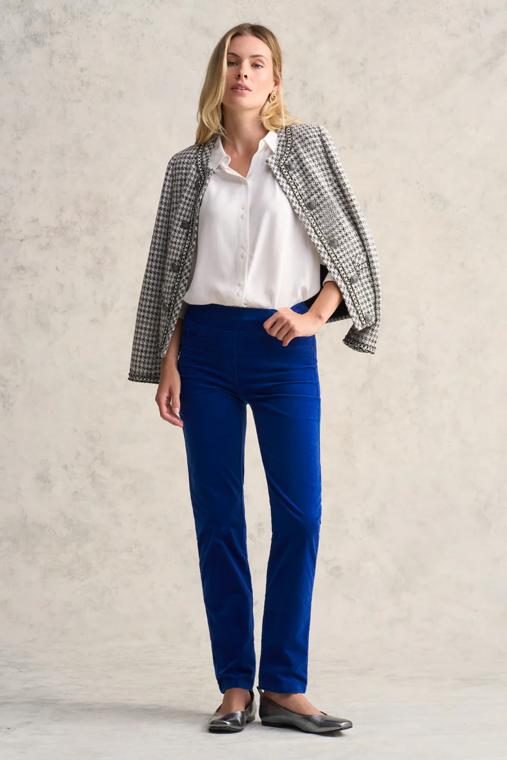 Bengajean  Velvet Straight Leg - Cobalt - Skullriy