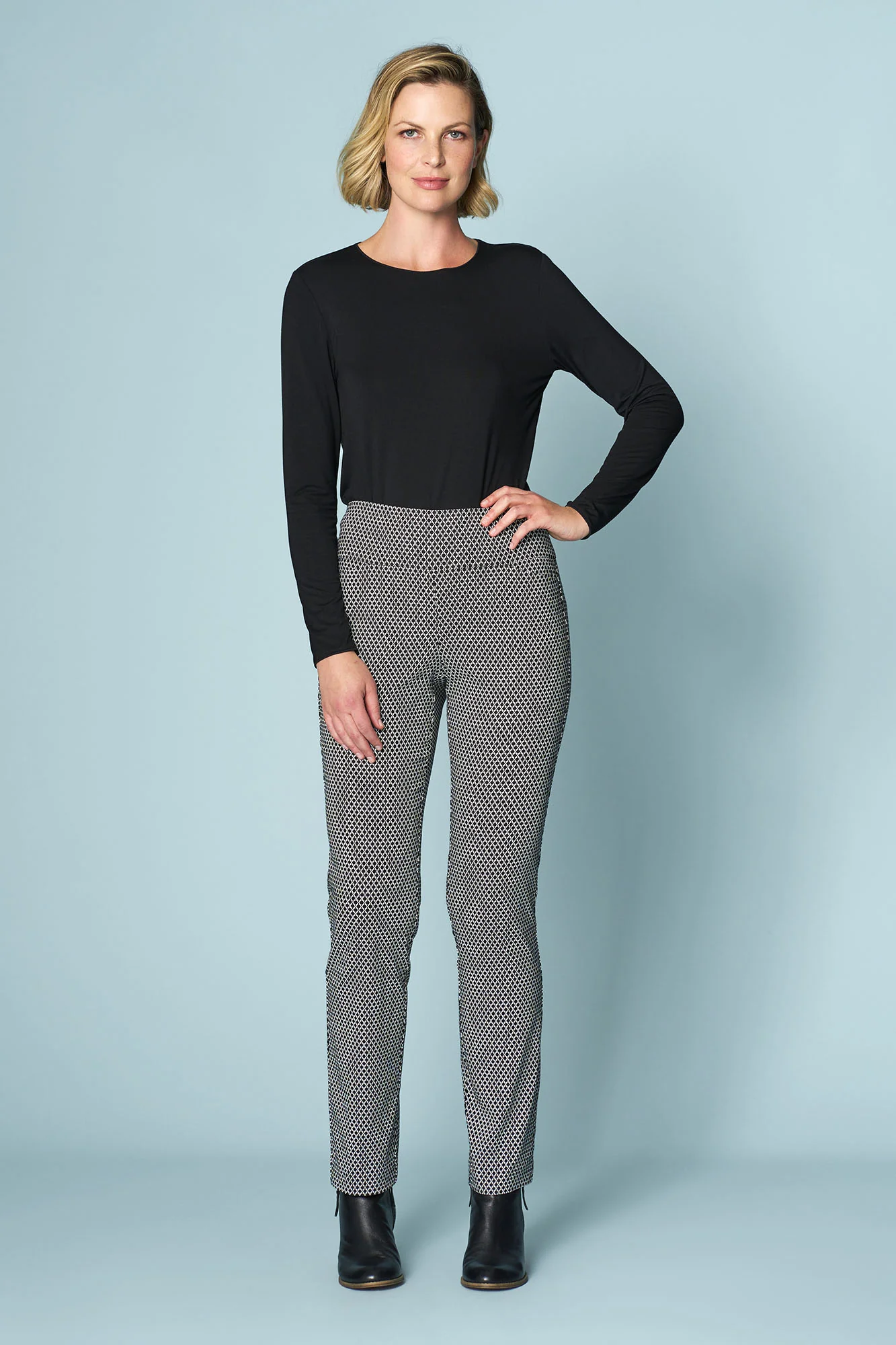 Texture Printed Full Length Pant - Texture Print - Skullriy