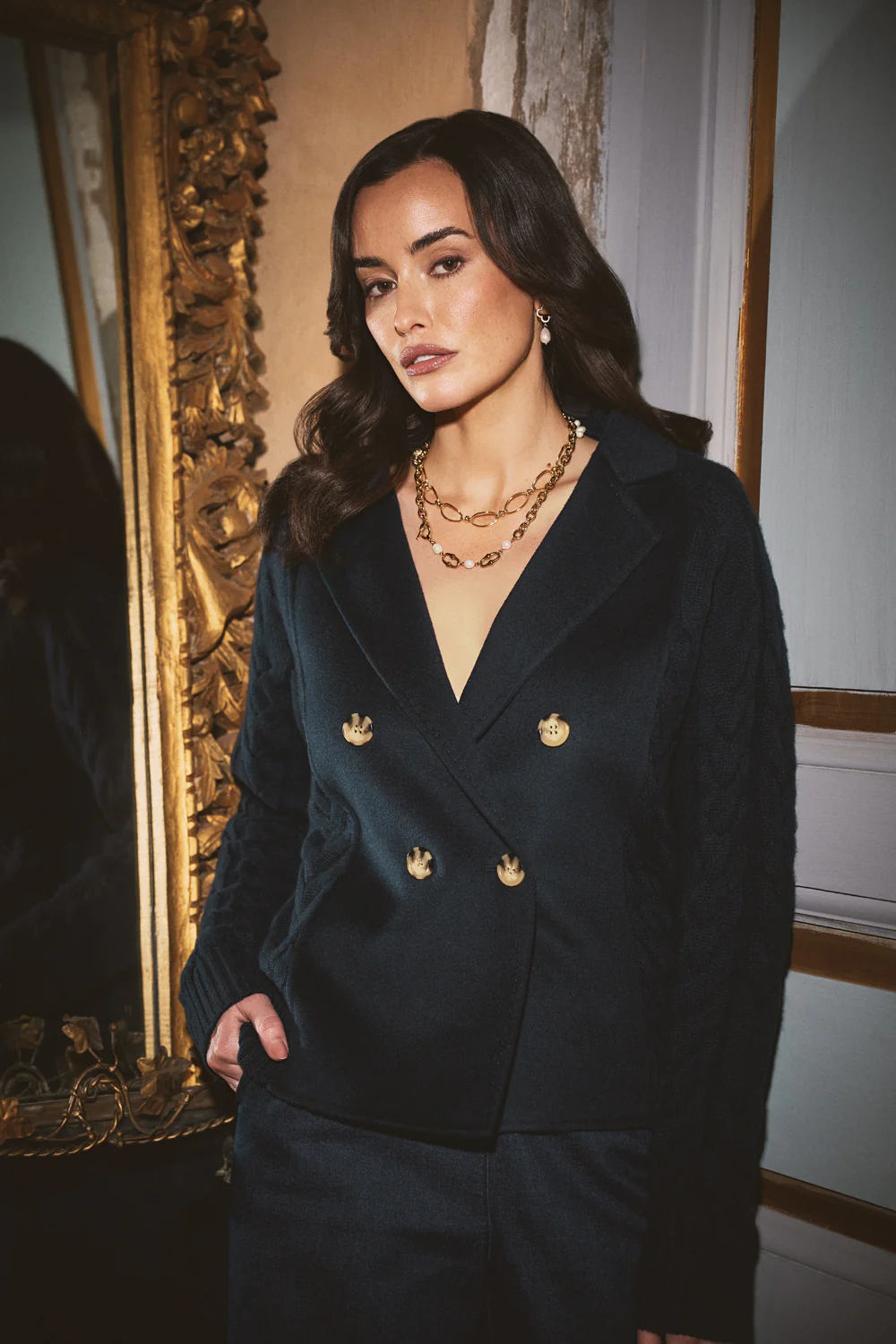 Cable Mix Jacket - Ink - Skullriy