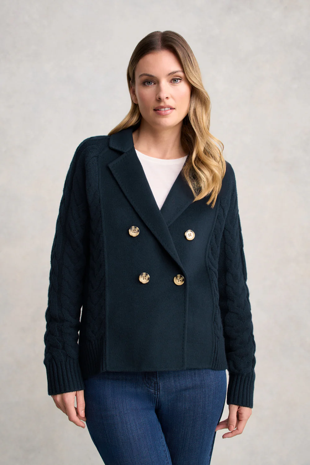 Cable Mix Jacket - Ink - Skullriy