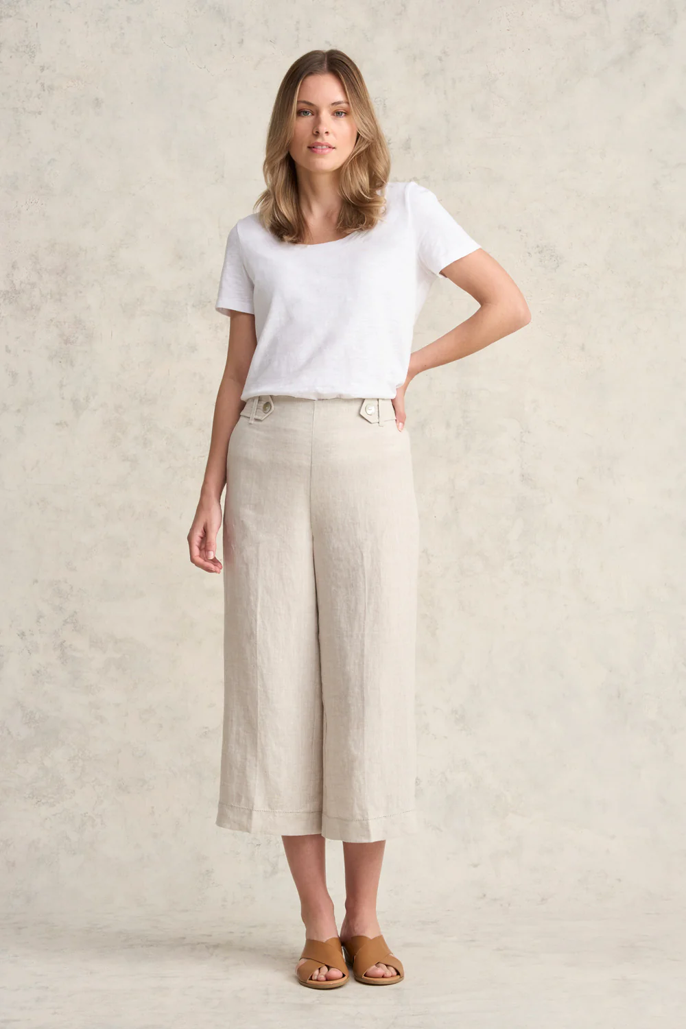 Linen Culotte - Natural Cross Dye - Skullriy