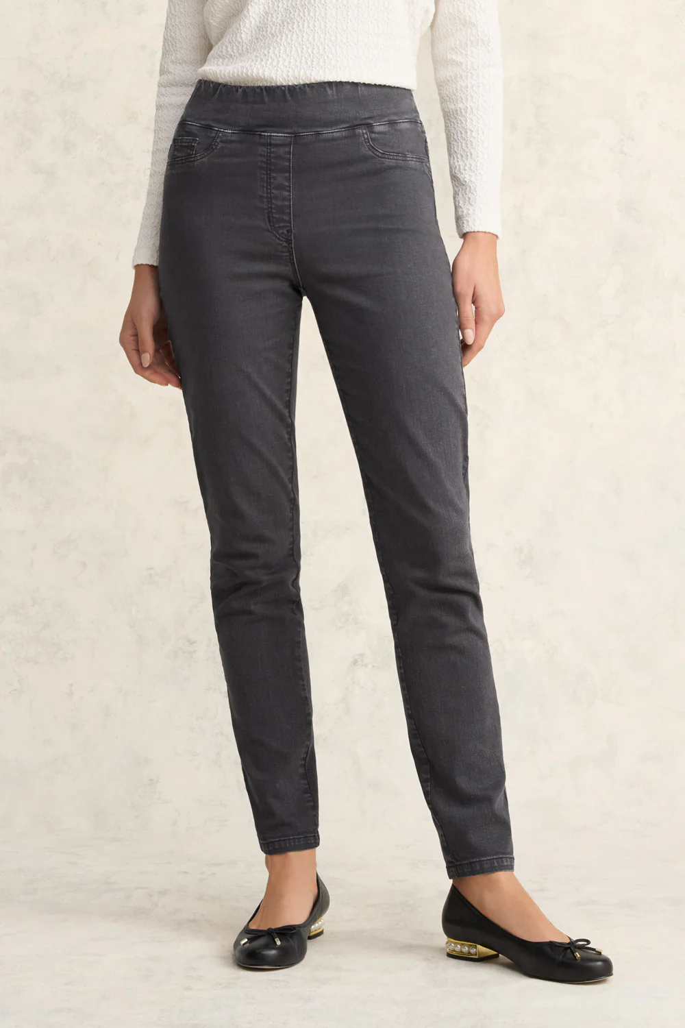 Bengajean  Full Length Skinny Leg - Grey Wash - Skullriy