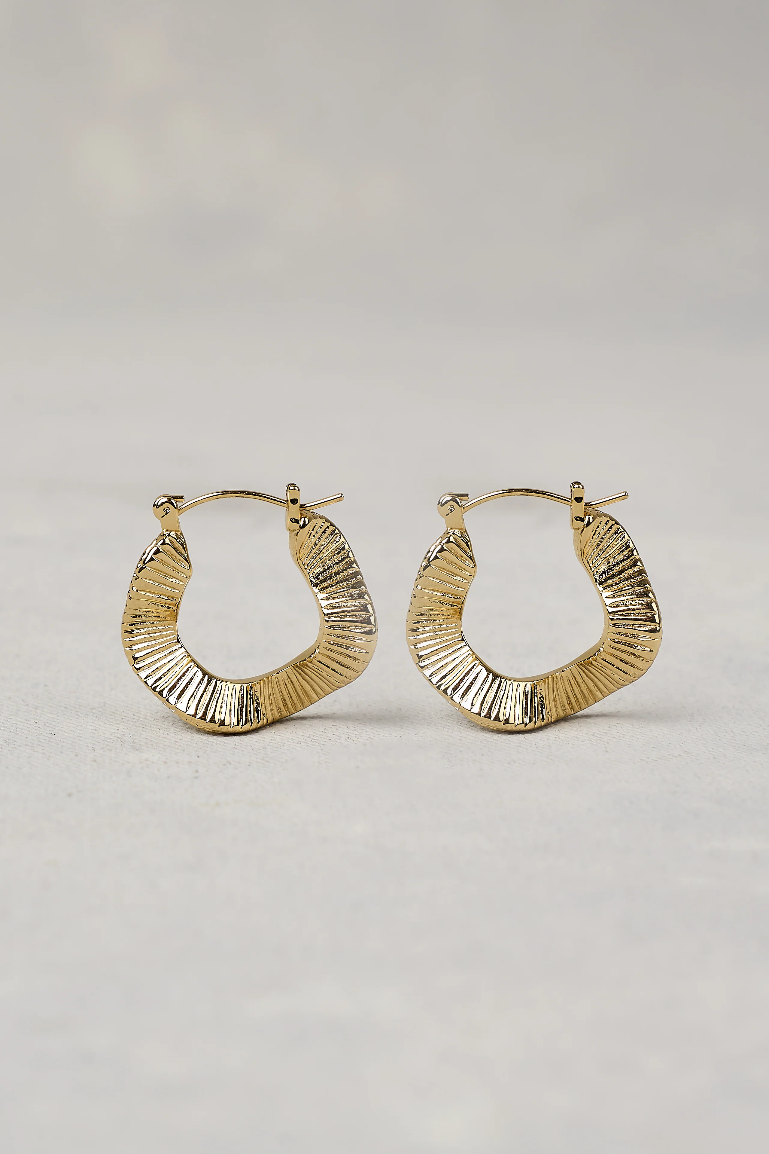 Gold Sculptural Hoops - Skullriy