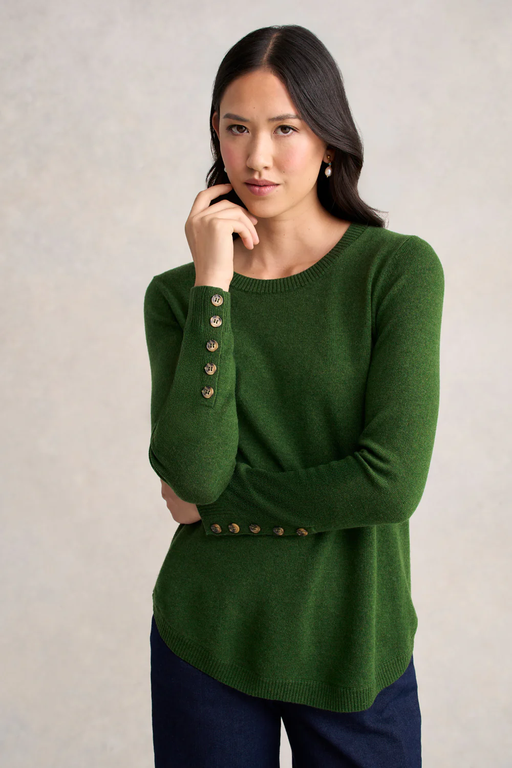Wool Cashmere Jumper - Clover - Skullriy