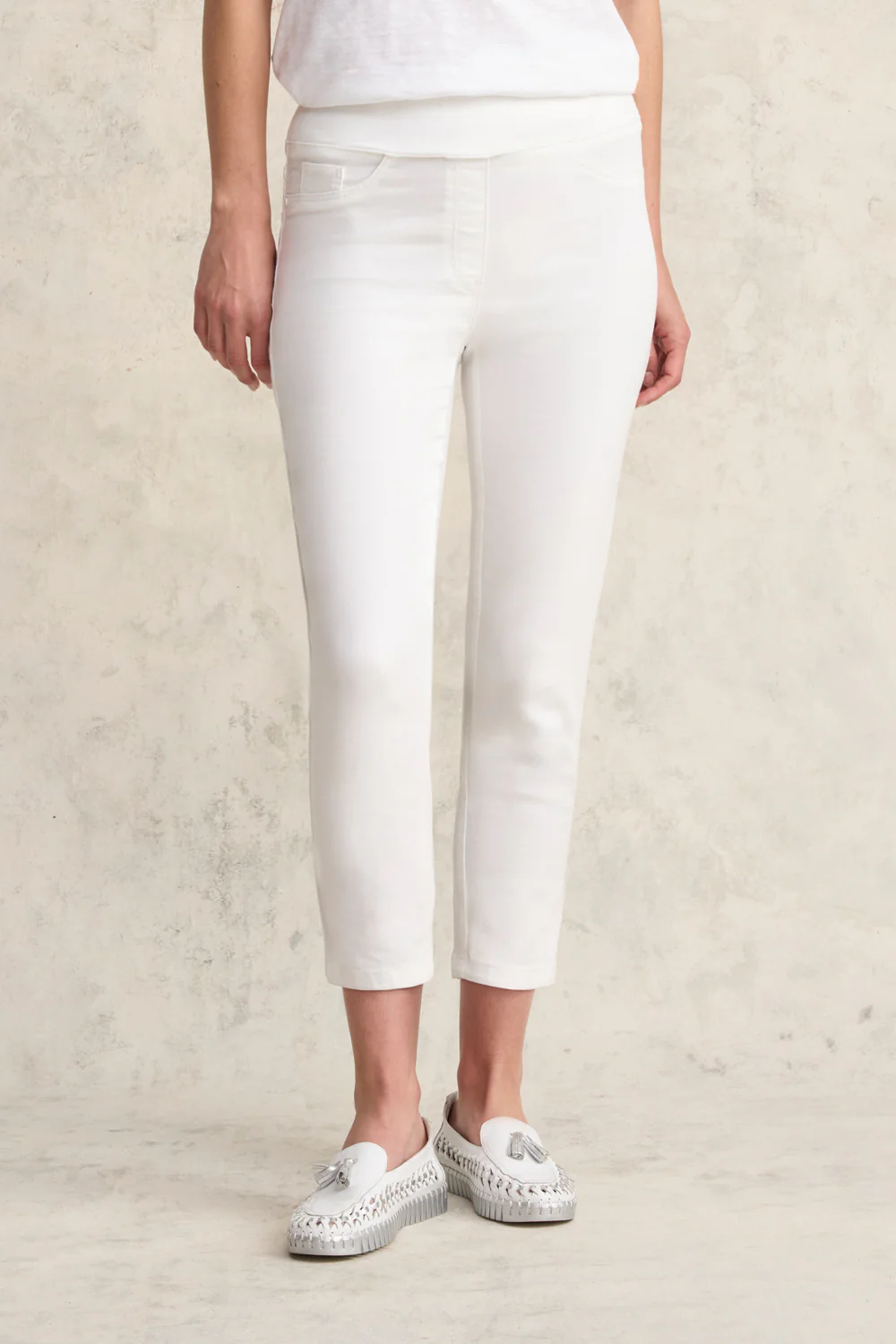 Bengajean  3/4 Slim Leg - White - Skullriy