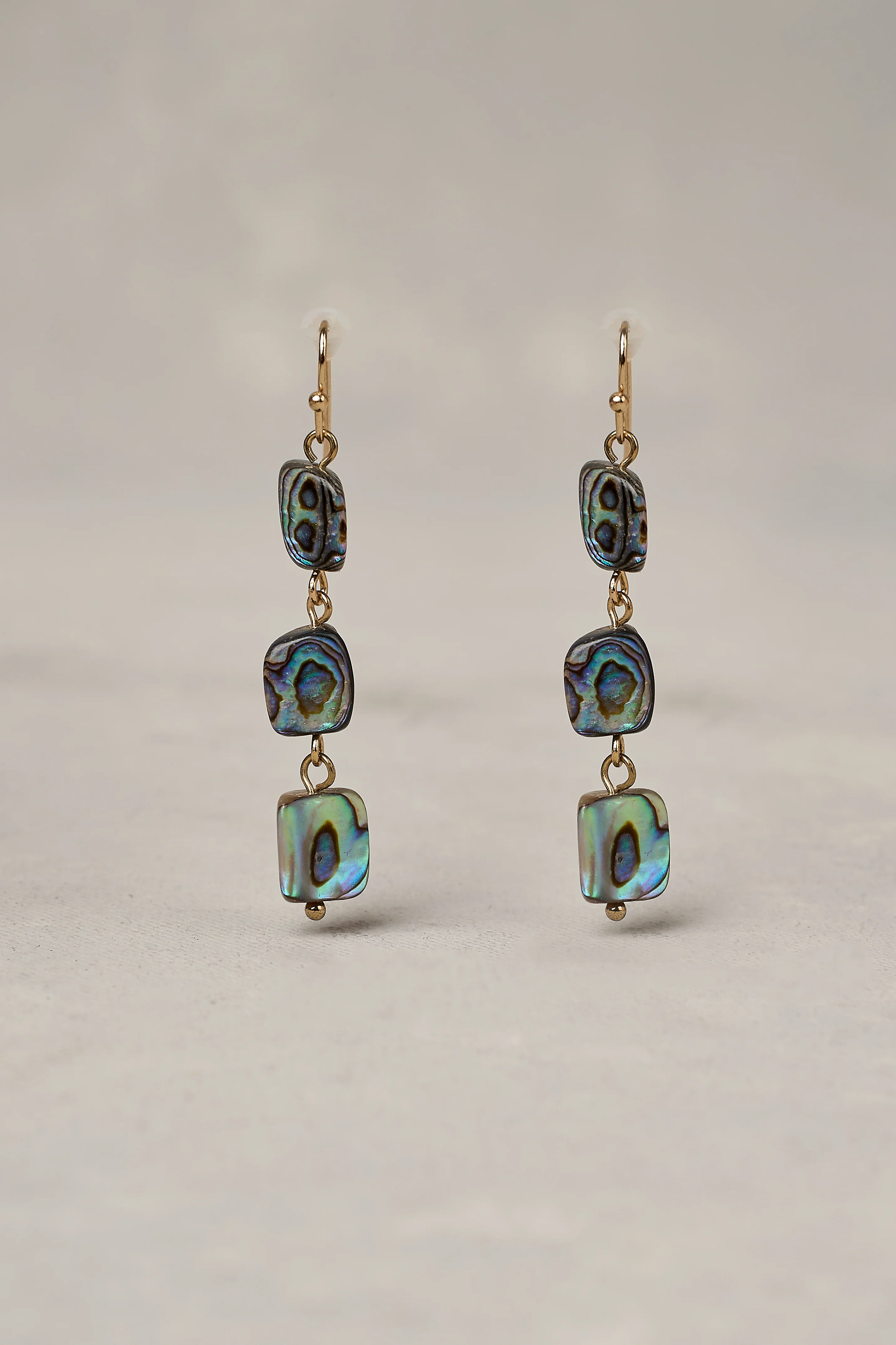 Paua Triple Shell Earrings - Multicolour - Skullriy