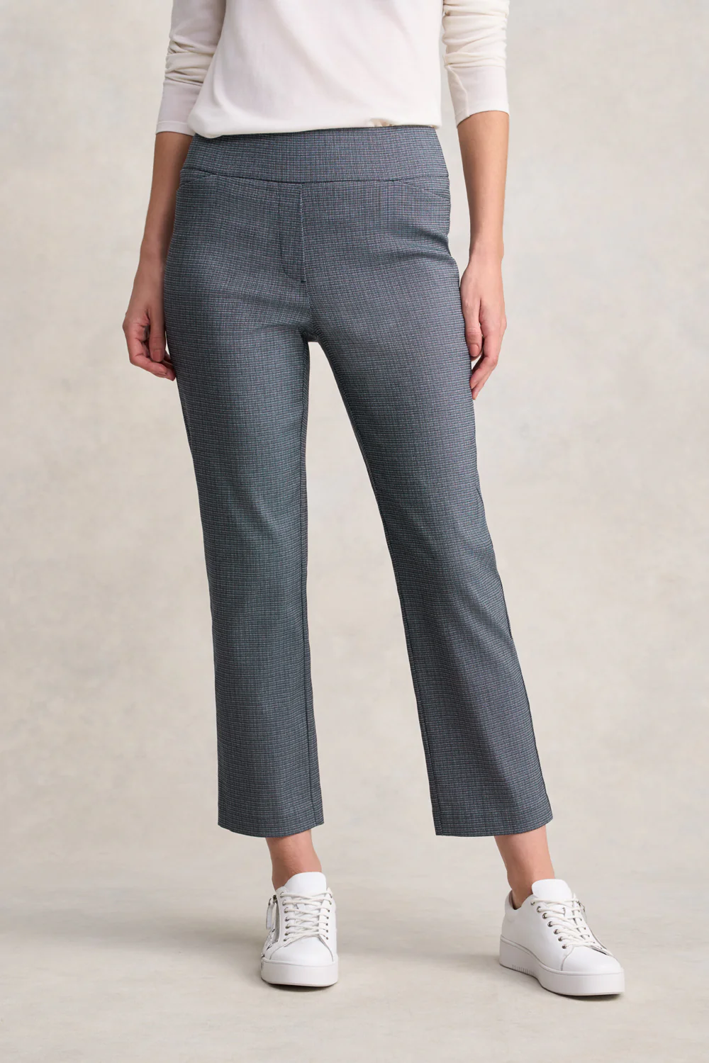 Tapered Check Pant - Ink Textured Check - Skullriy