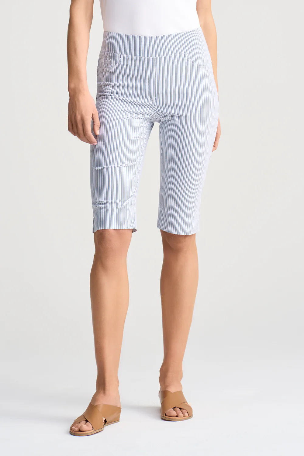 Bengajean  Short Seersucker - Navy & White Stripe - Skullriy