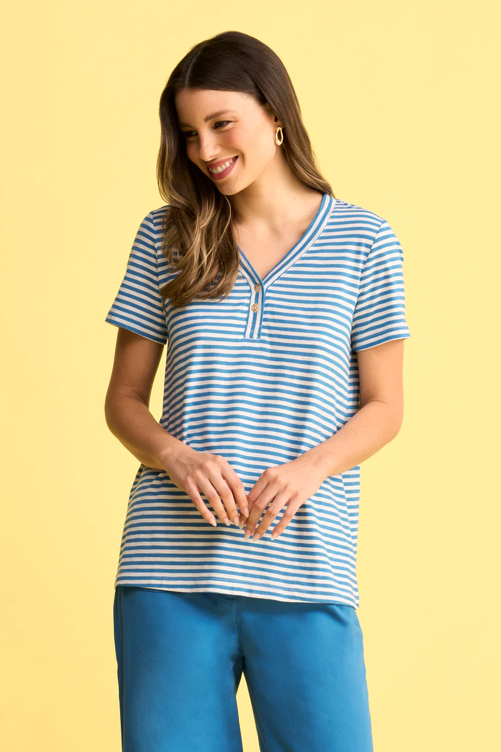 Henley Stripe T-Shirt - Skullriy