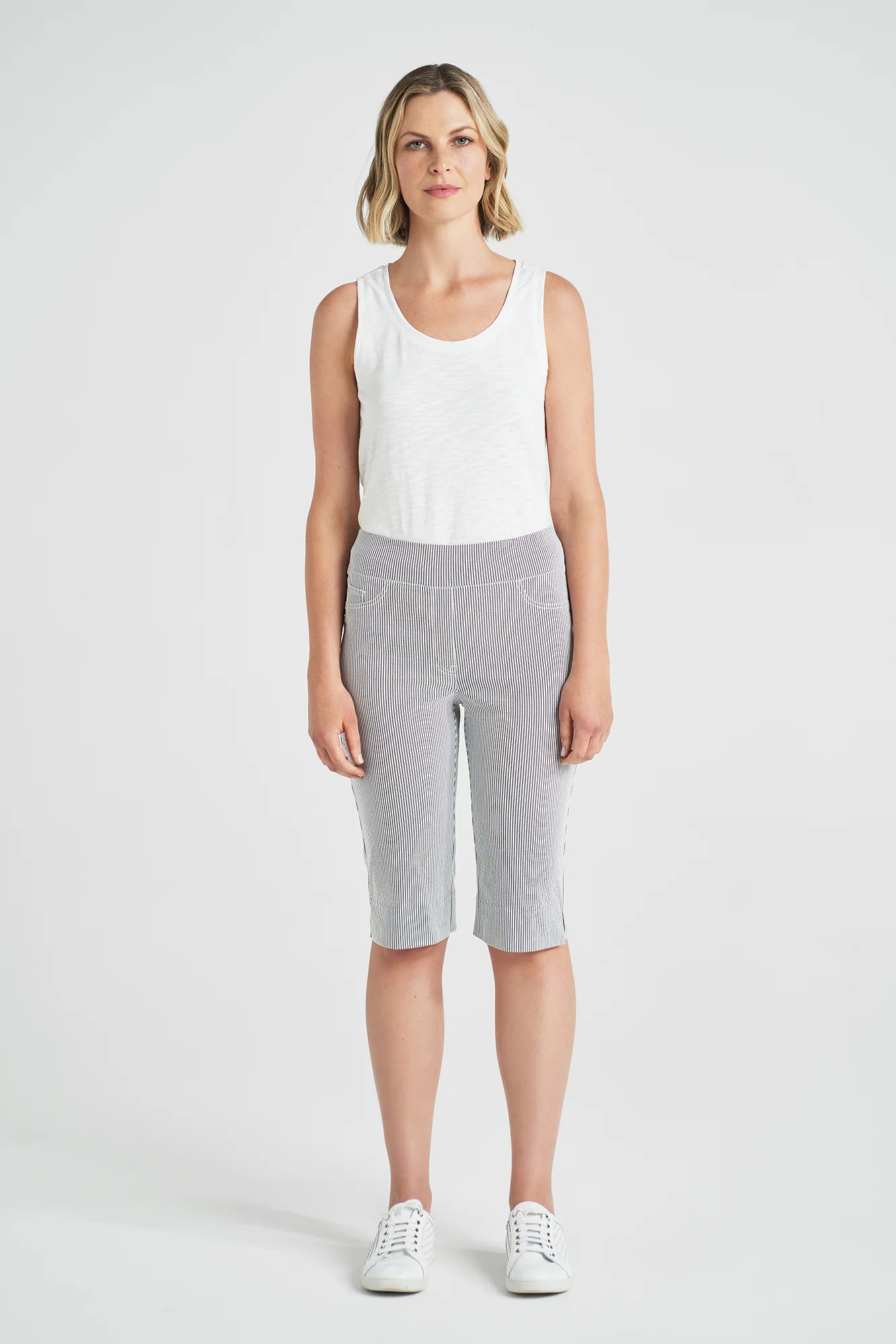 Bengajean  Short Seersucker - Black Stripe - Skullriy