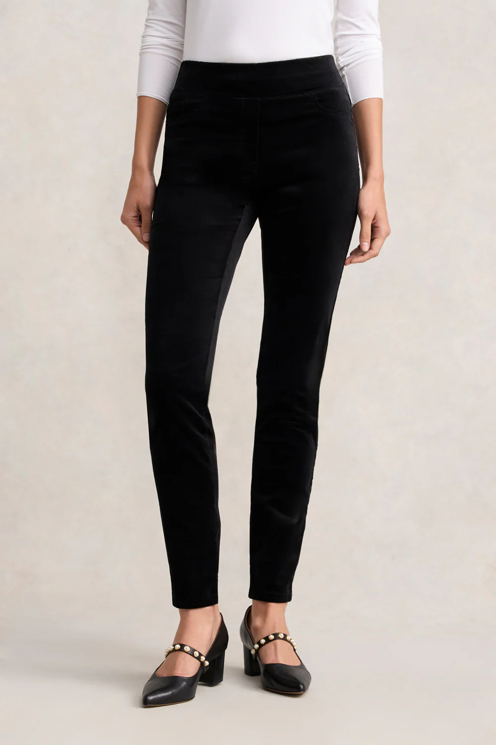 Bengajean  Skinny Leg Velvet - Black - Skullriy