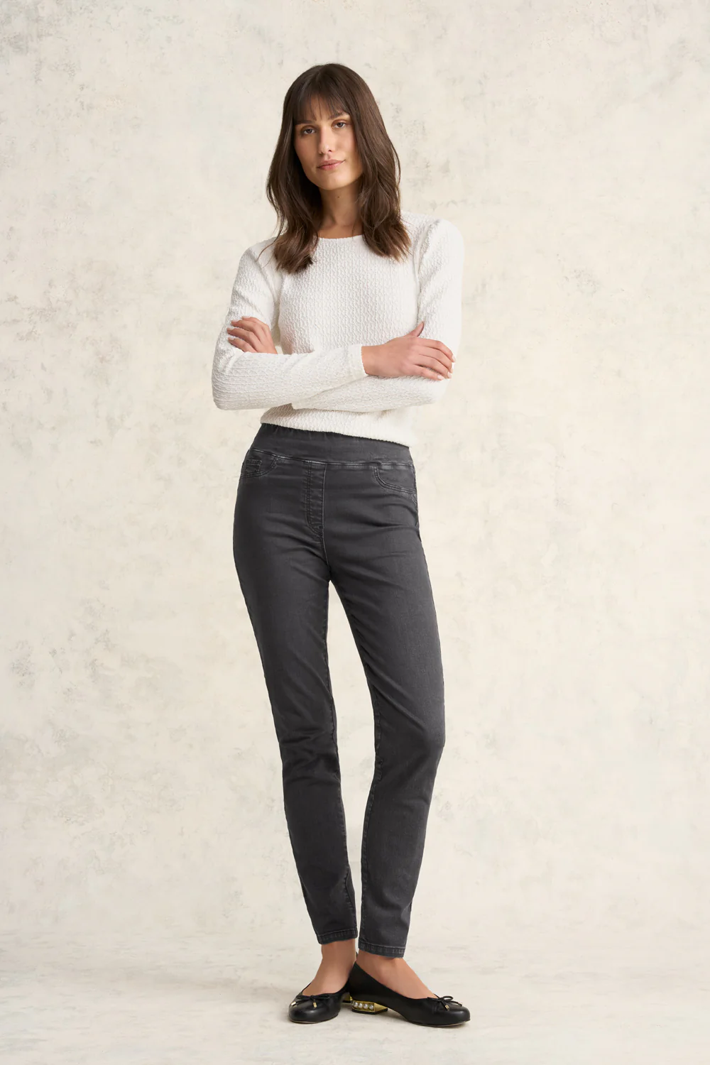 Bengajean  Full Length Skinny Leg - Grey Wash - Skullriy