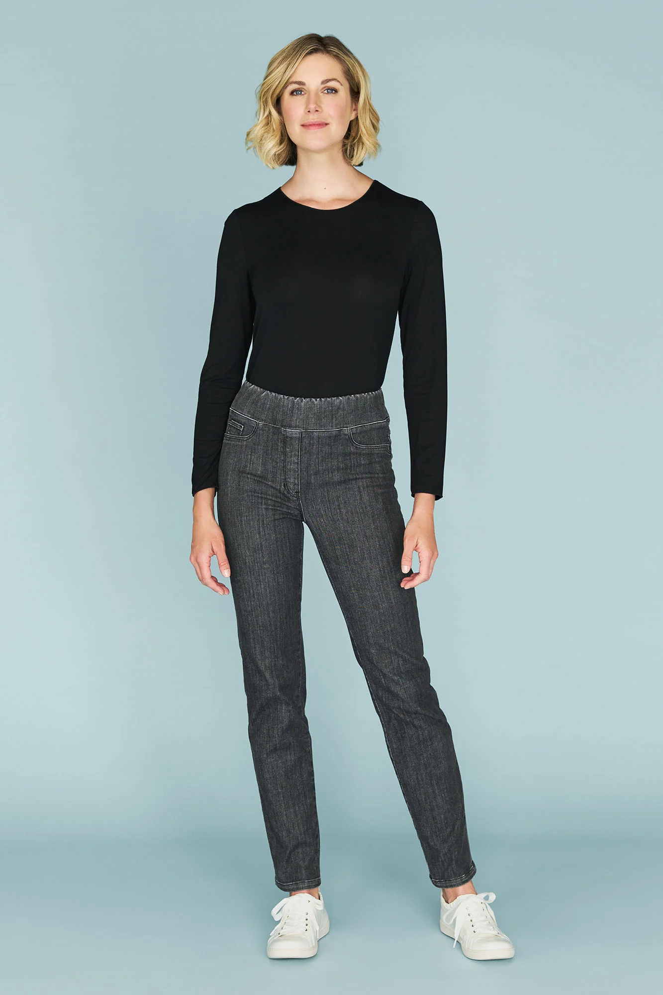 Bengajean  Full Length Straight Leg - Deep Grey - Skullriy