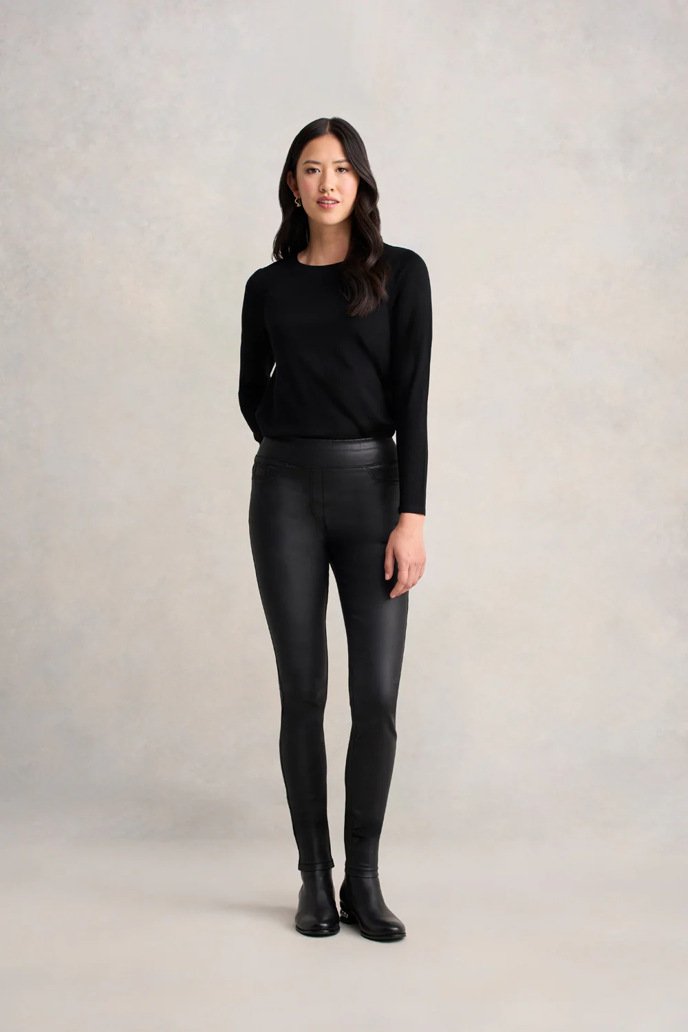 Bengajean  Skinny Leg Coated - Black - Skullriy