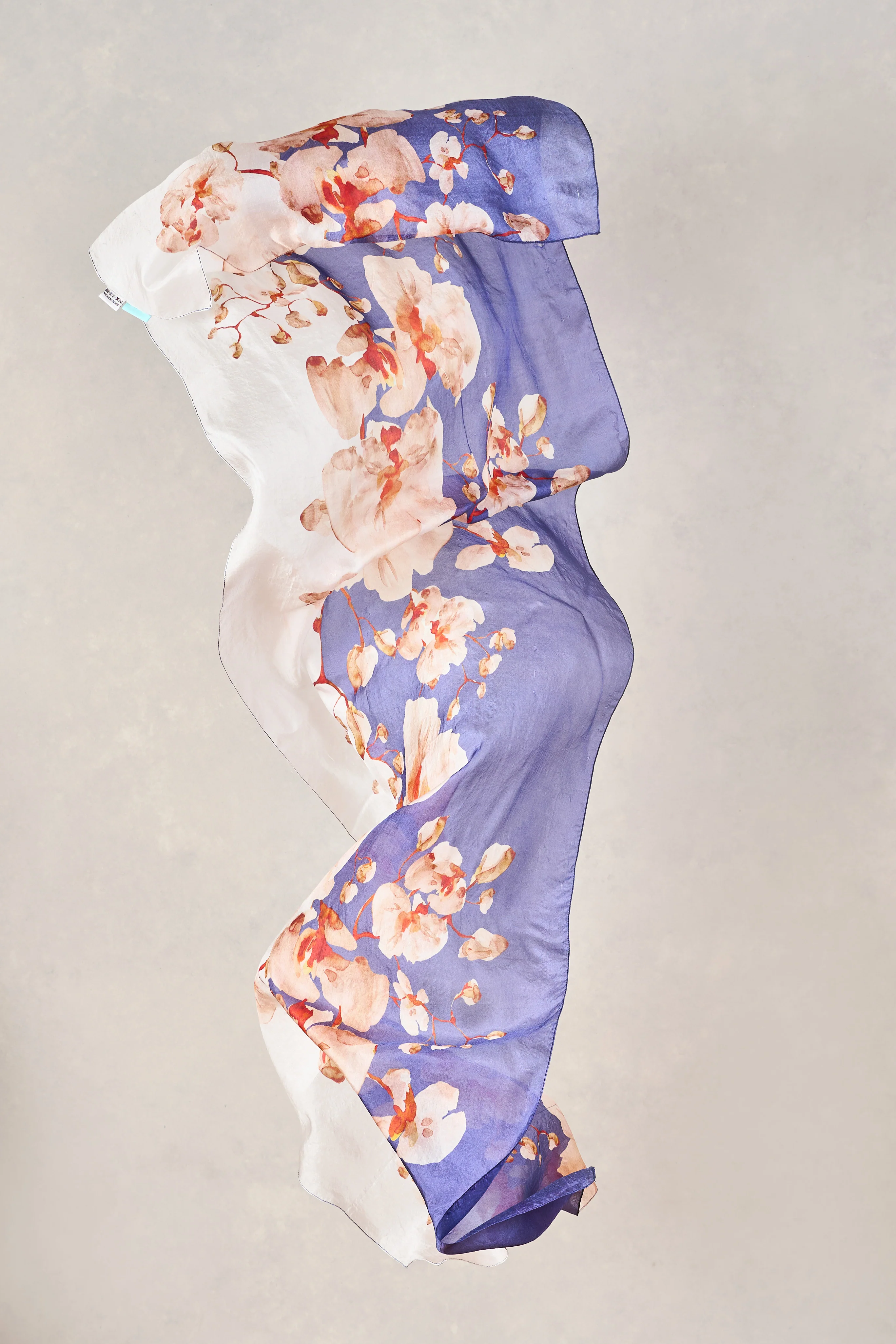 Magnolia Bloom Silk Scarf - Multi - Skullriy