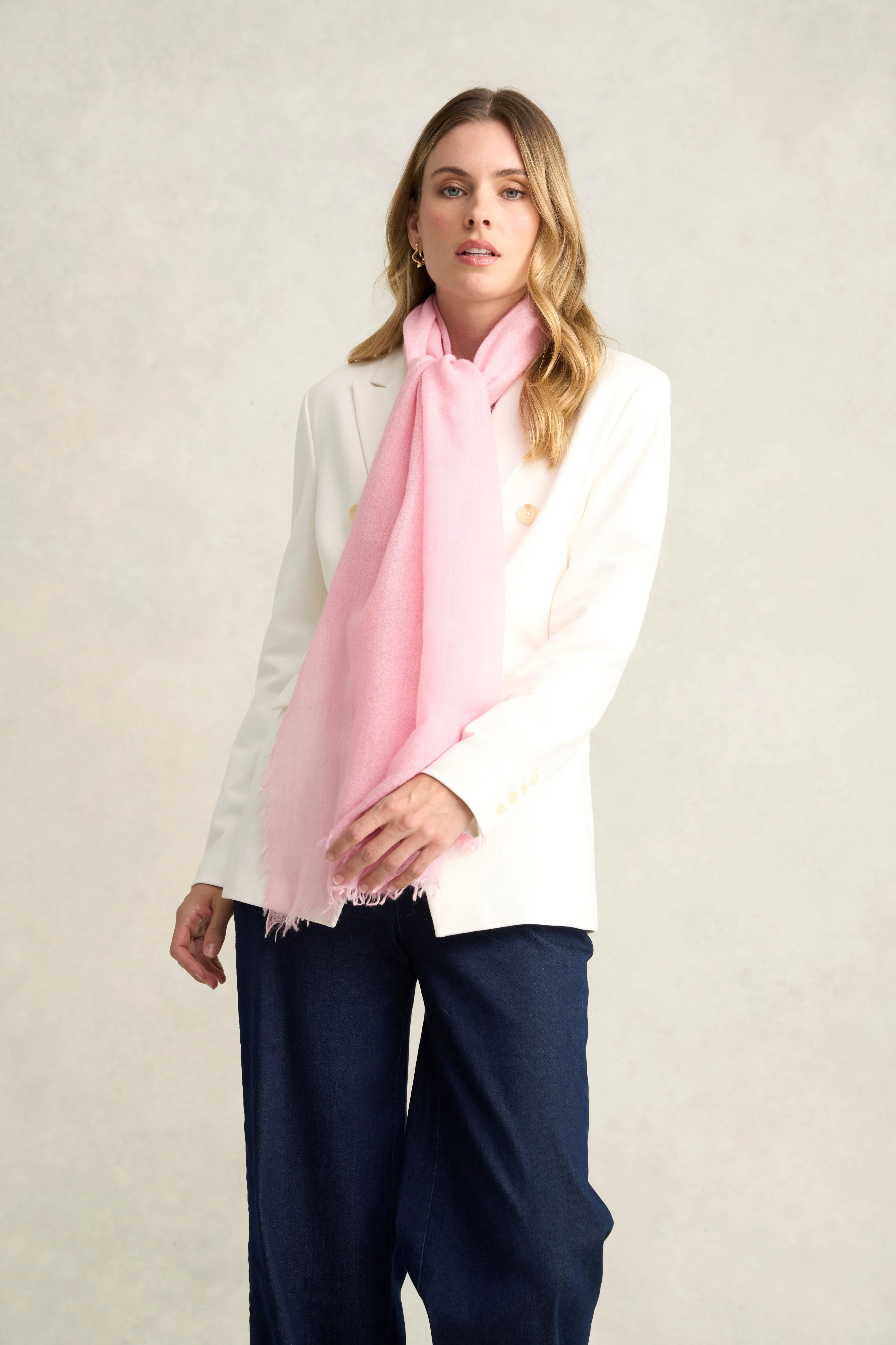 Textured Solid Scarf - Pink - Skullriy