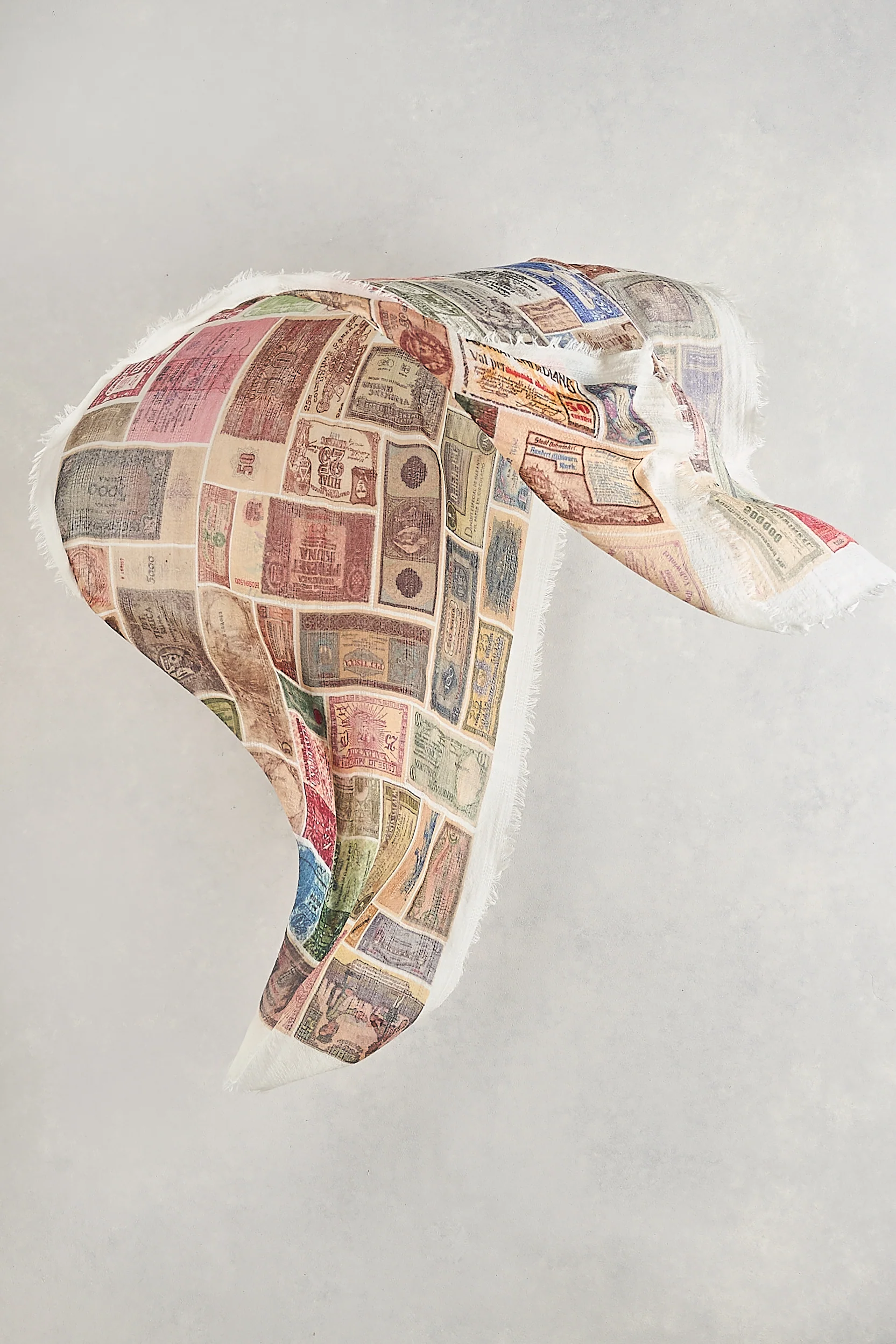 Vintage Stamp Scarf  C Multicolour - Skullriy