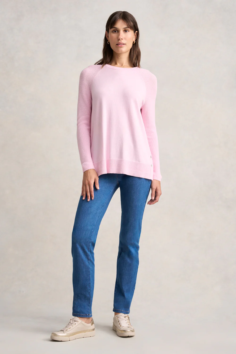 Button Side Detail Jumper - Ice Pink - Skullriy
