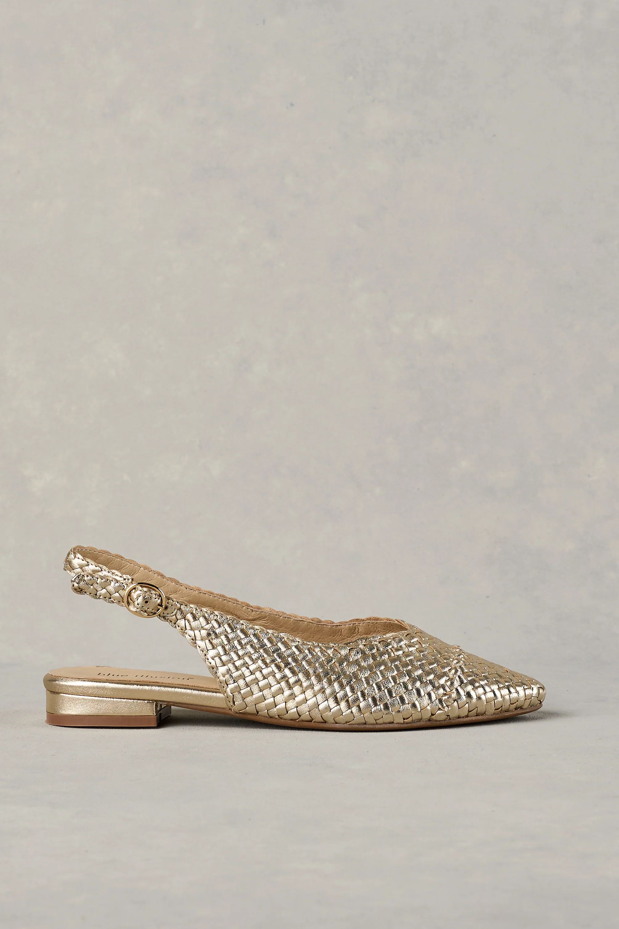 Hazel Woven Slingback - Gold - Skullriy