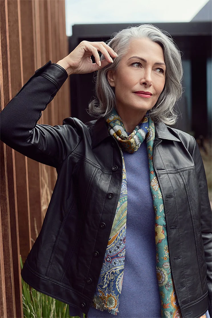 Olivia Newton-John Leather Jacket - Black - Skullriy