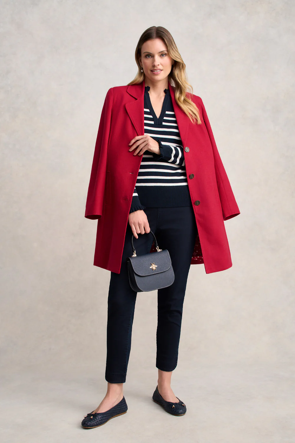 Stripe Wool Jumper - Cream & Ink Stripe - Skullriy