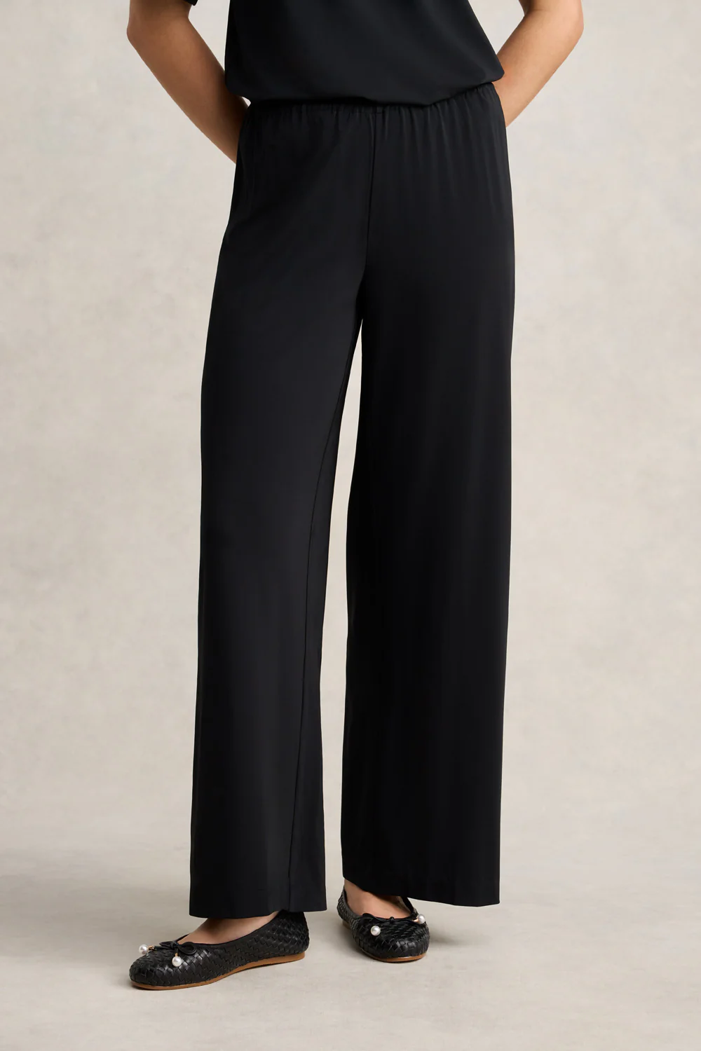 High Twist Palazzo Pant  C Black - Skullriy