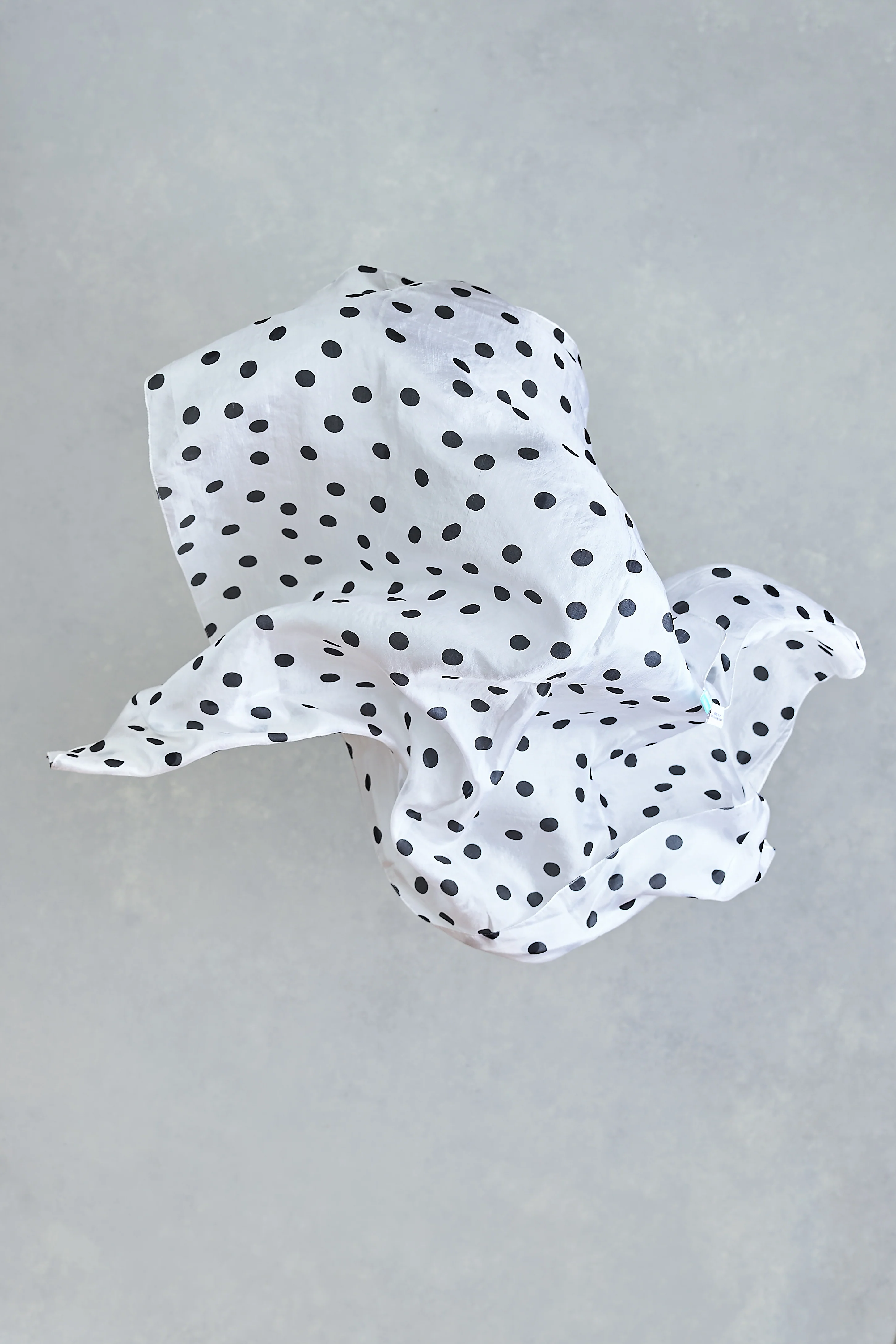 Polka Dot Scarf  C Cream & Black - Skullriy