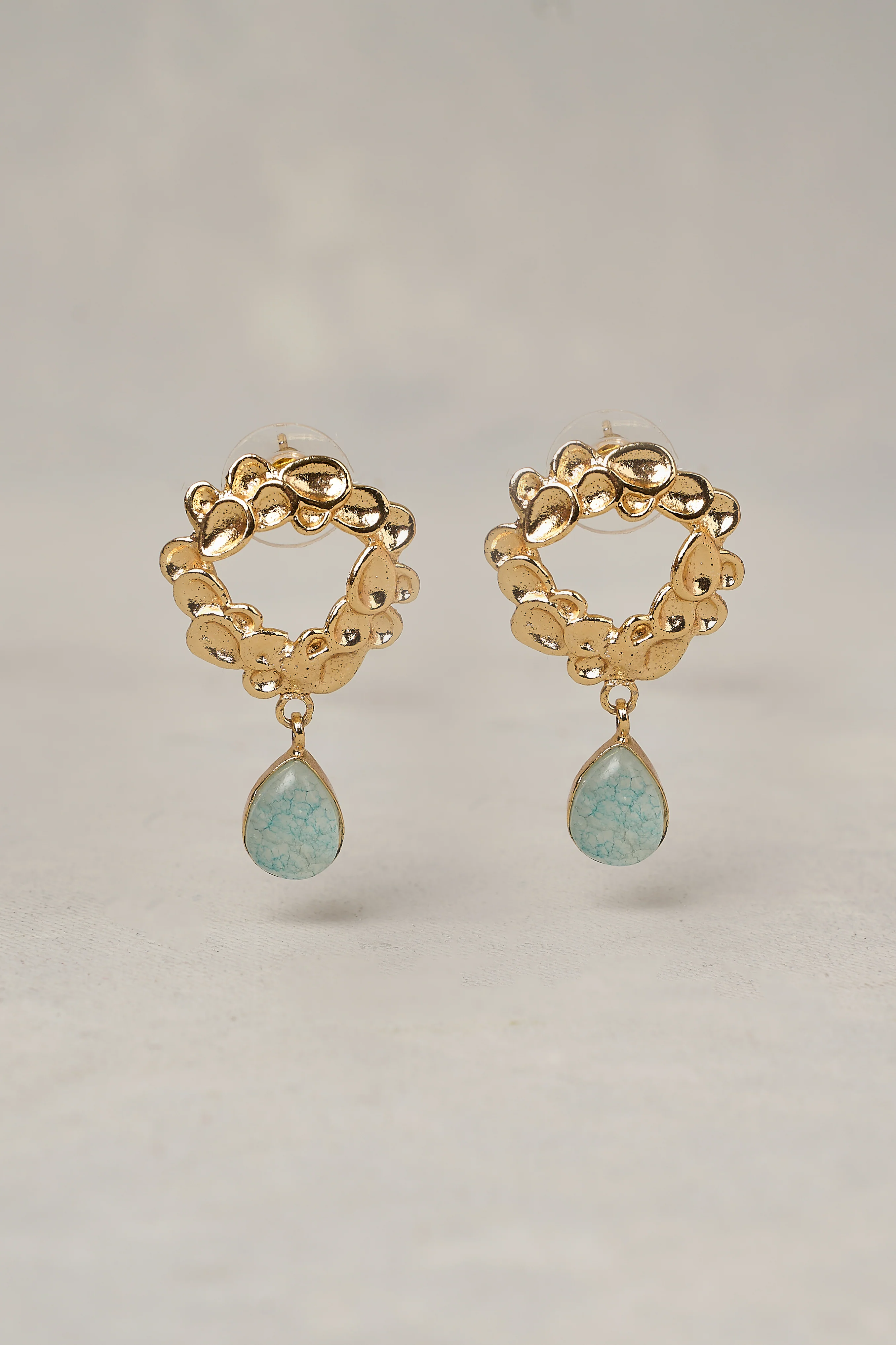 Gold Wreath Drop Earrings - Skullriy