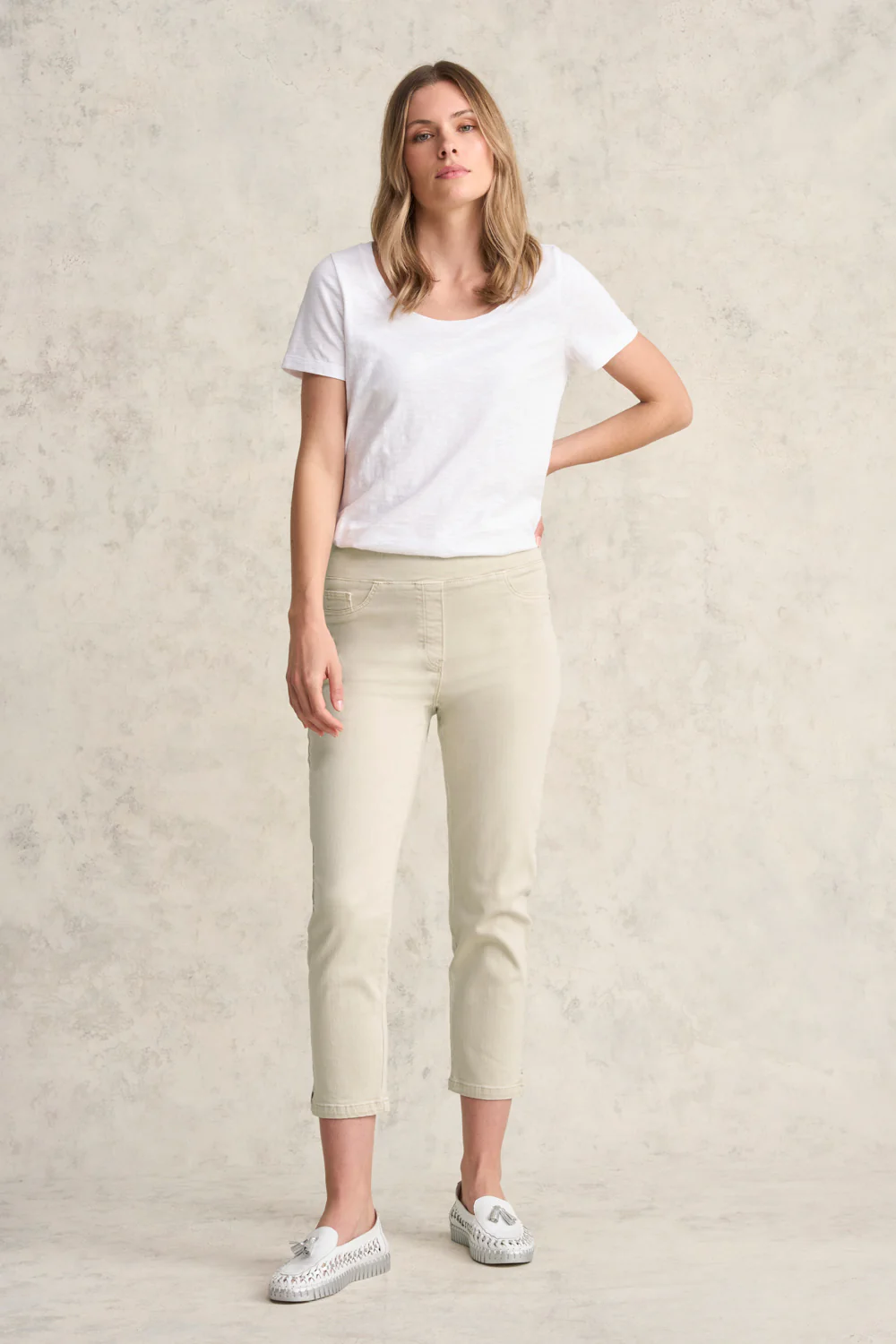 Bengajean  3/4 Slim Leg - Taupe - Skullriy
