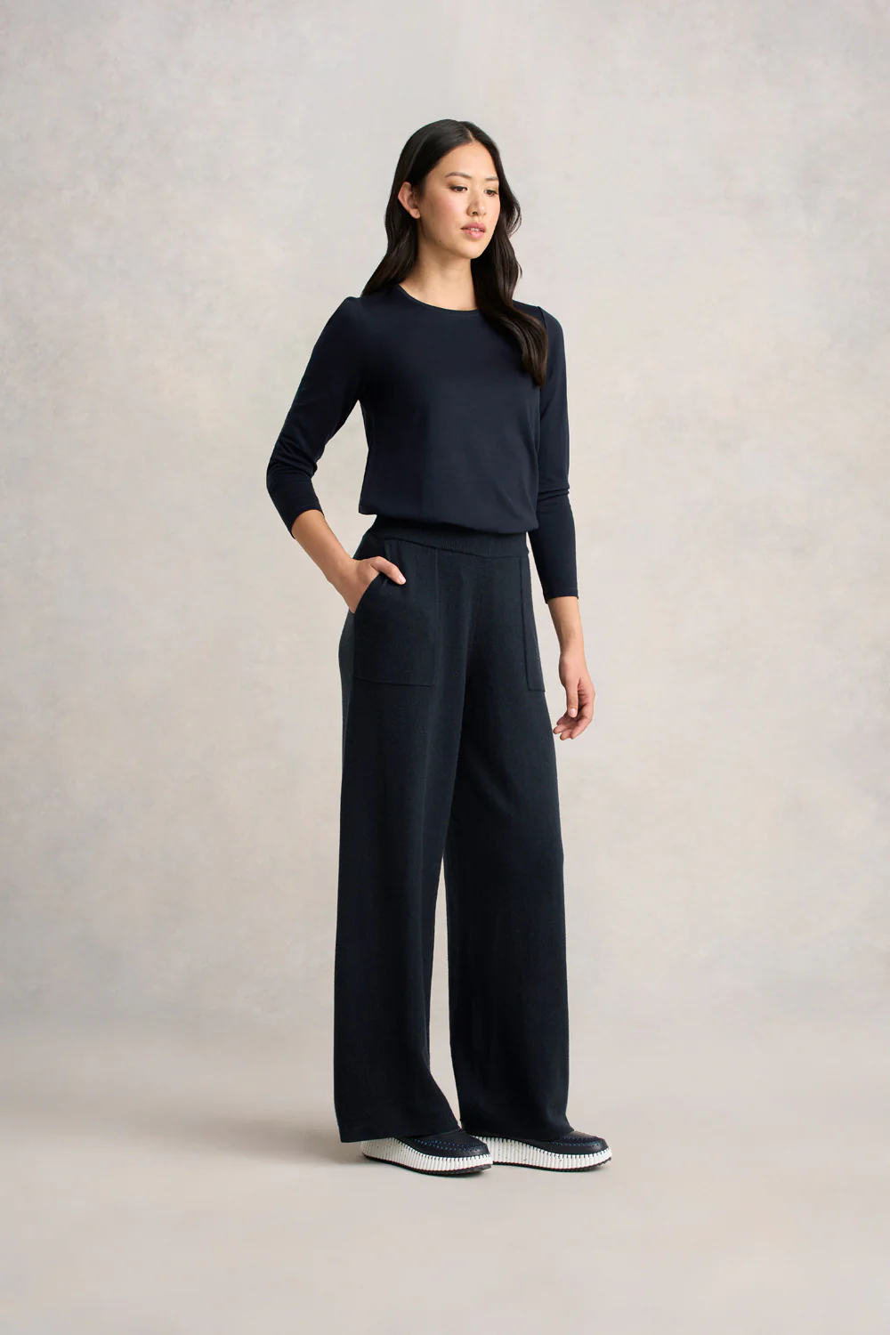 Wool Cashmere Pant - Ink - Skullriy
