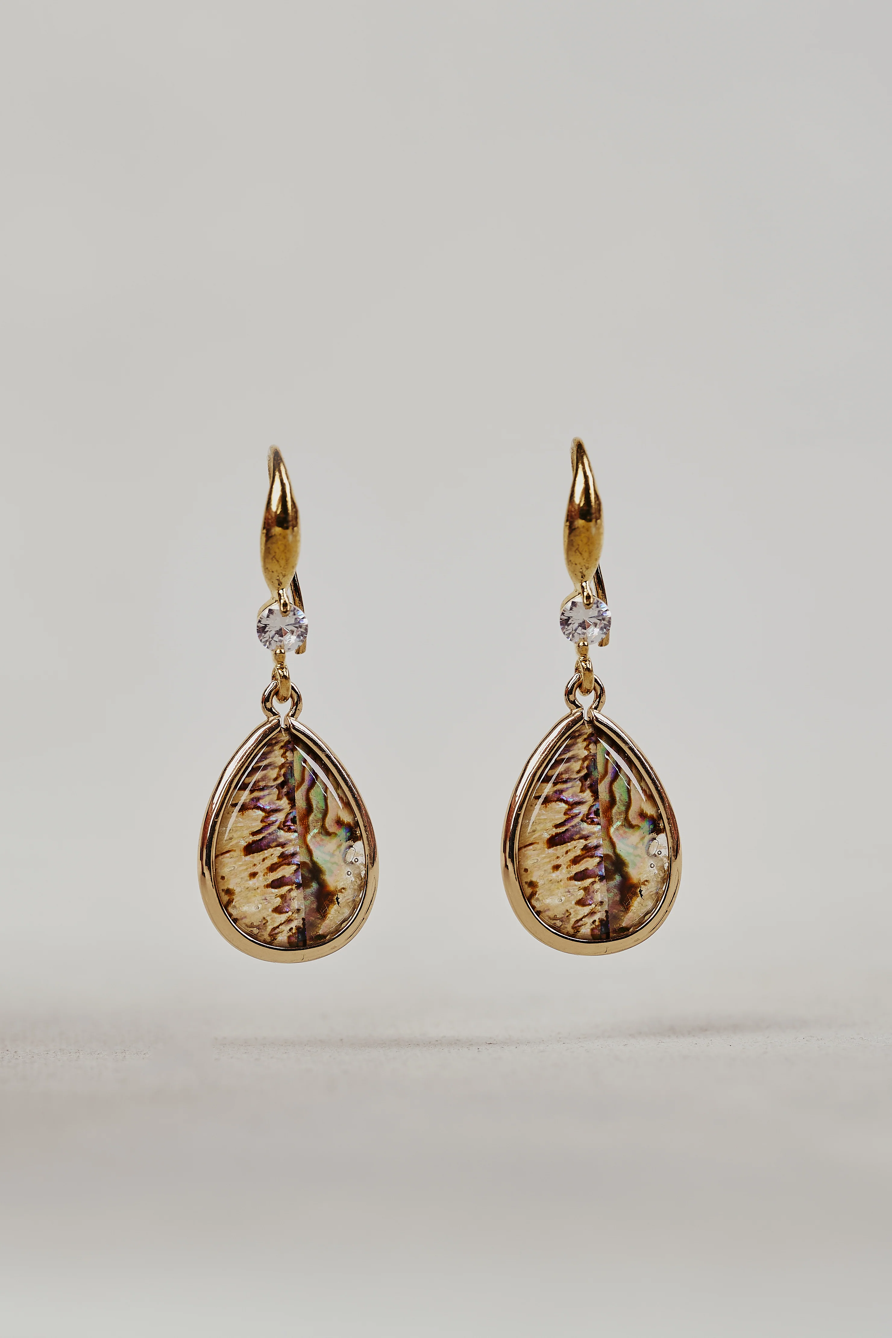 Paua Shell Drop Earrings - Multicolour - Skullriy