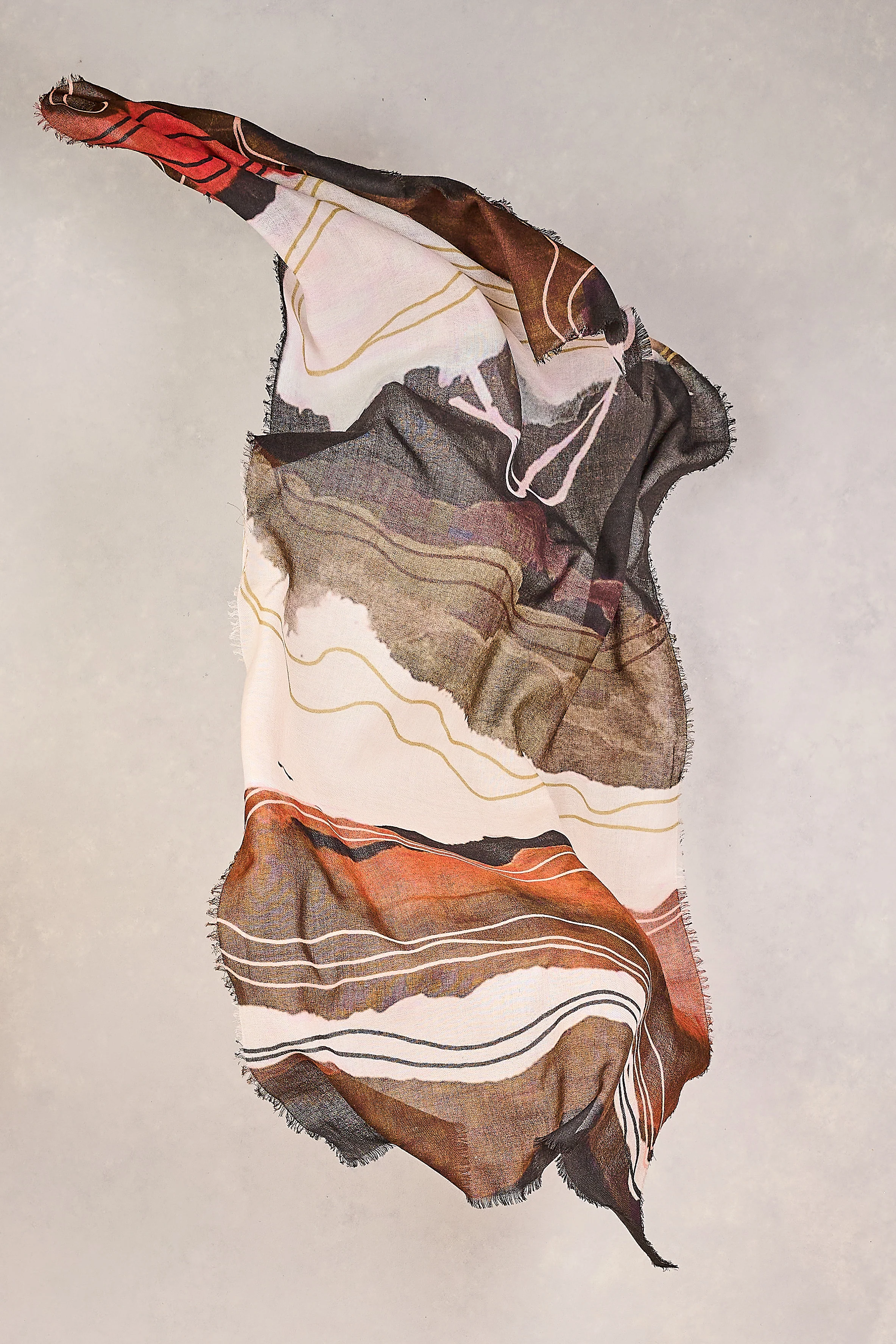 Abstract Art Wool Scarf - Multicolour - Skullriy