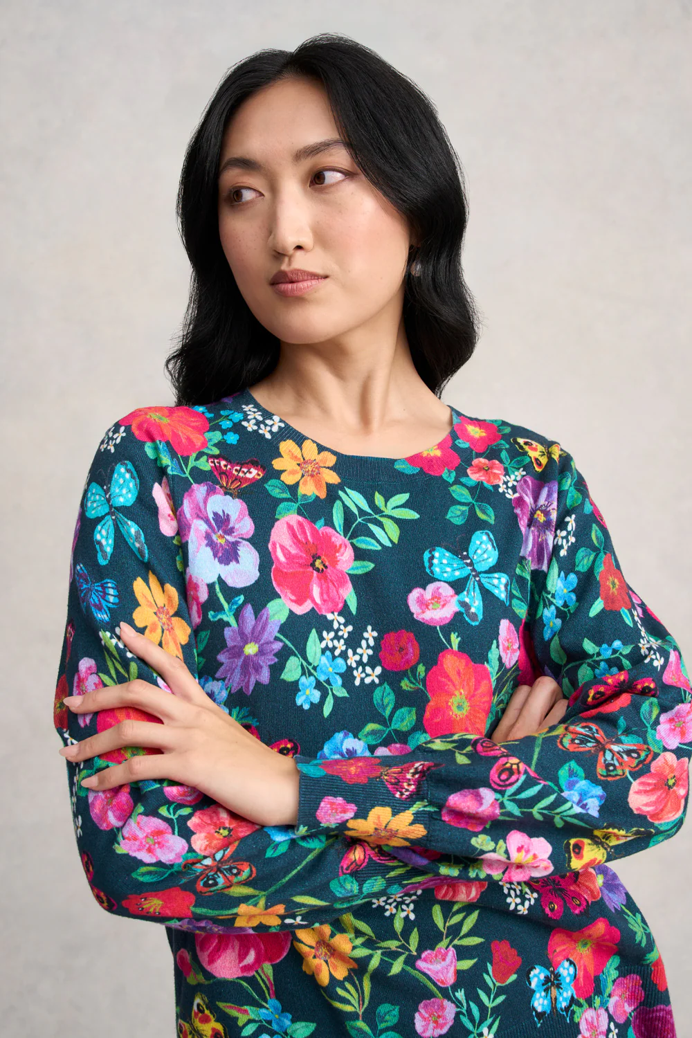 Nathalie L  t   Jumper -L  t   Butterfly Print - Skullriy