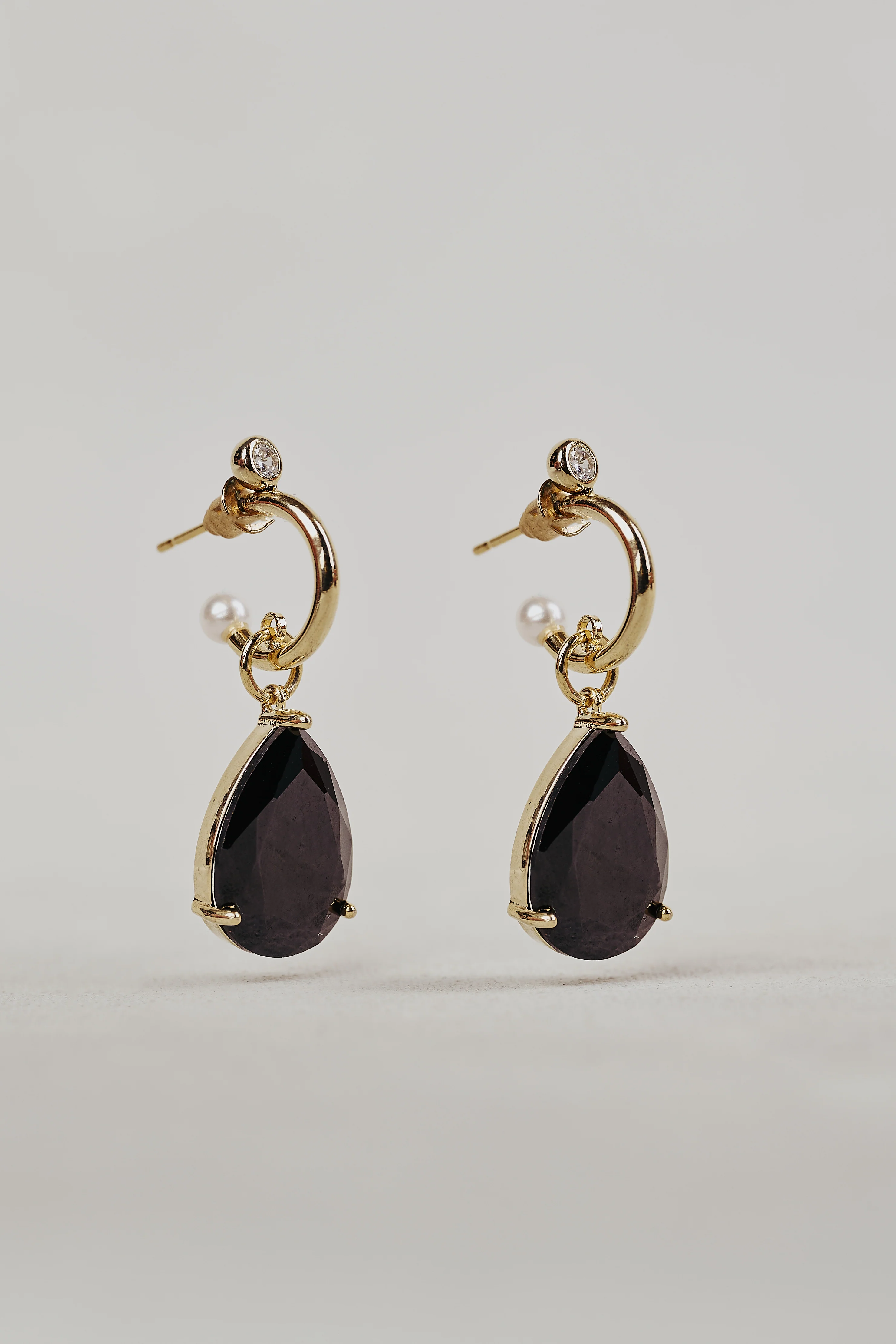 Noir Drop Earrings - Black - Skullriy