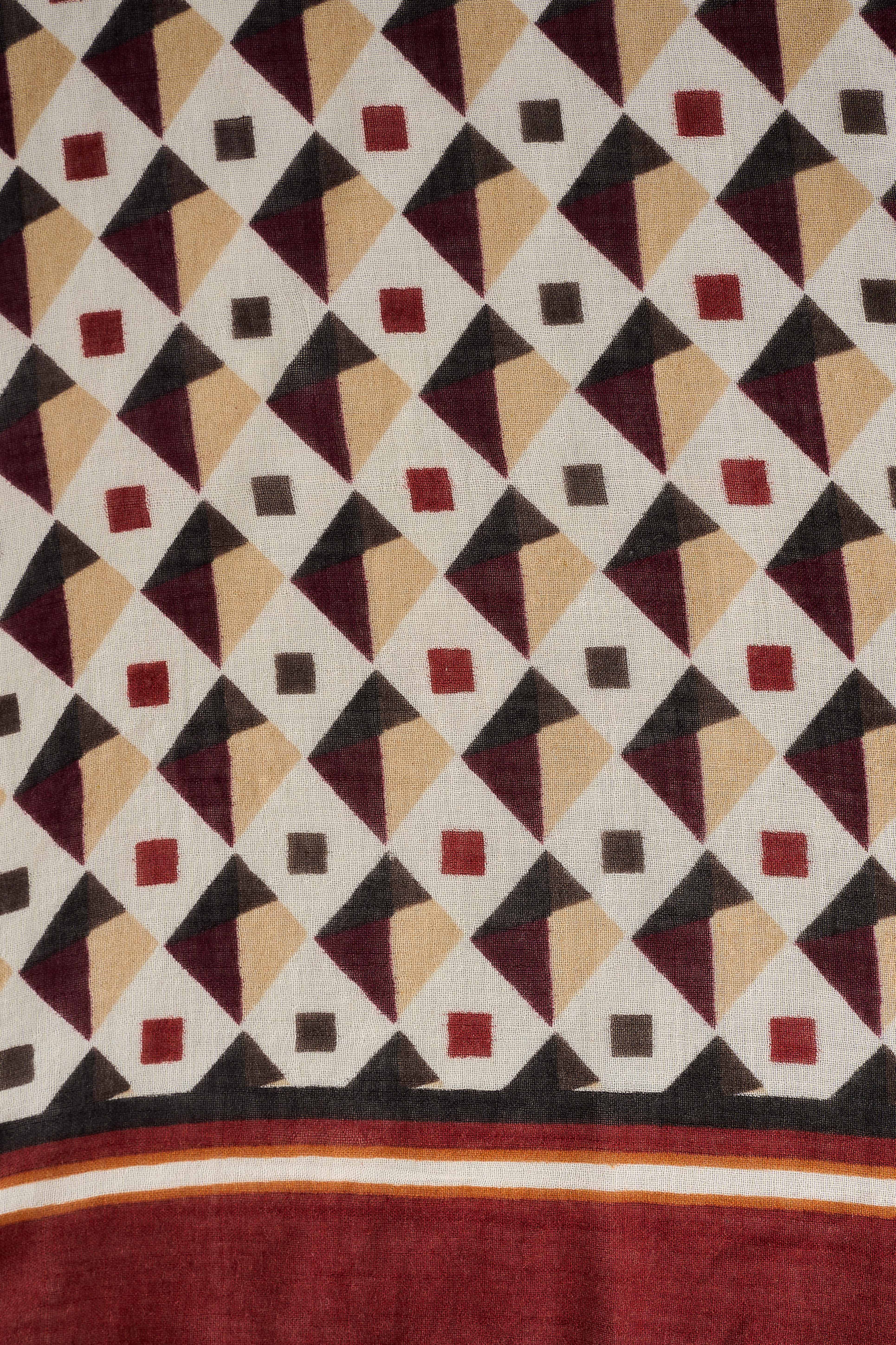 Winter Geo Wool Scarf - Multi - Skullriy