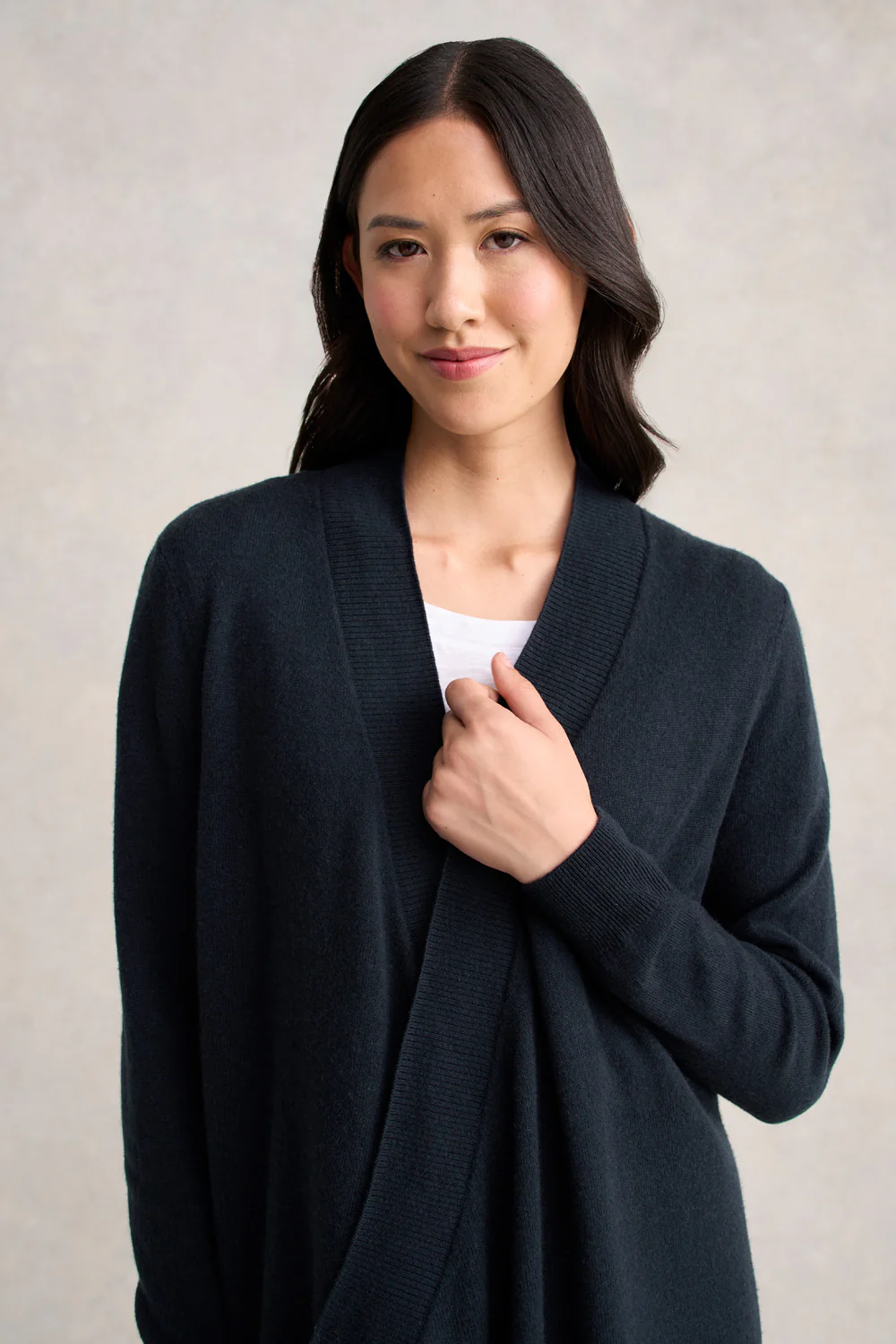 Wool Cashmere Cardigan - Ink - Skullriy