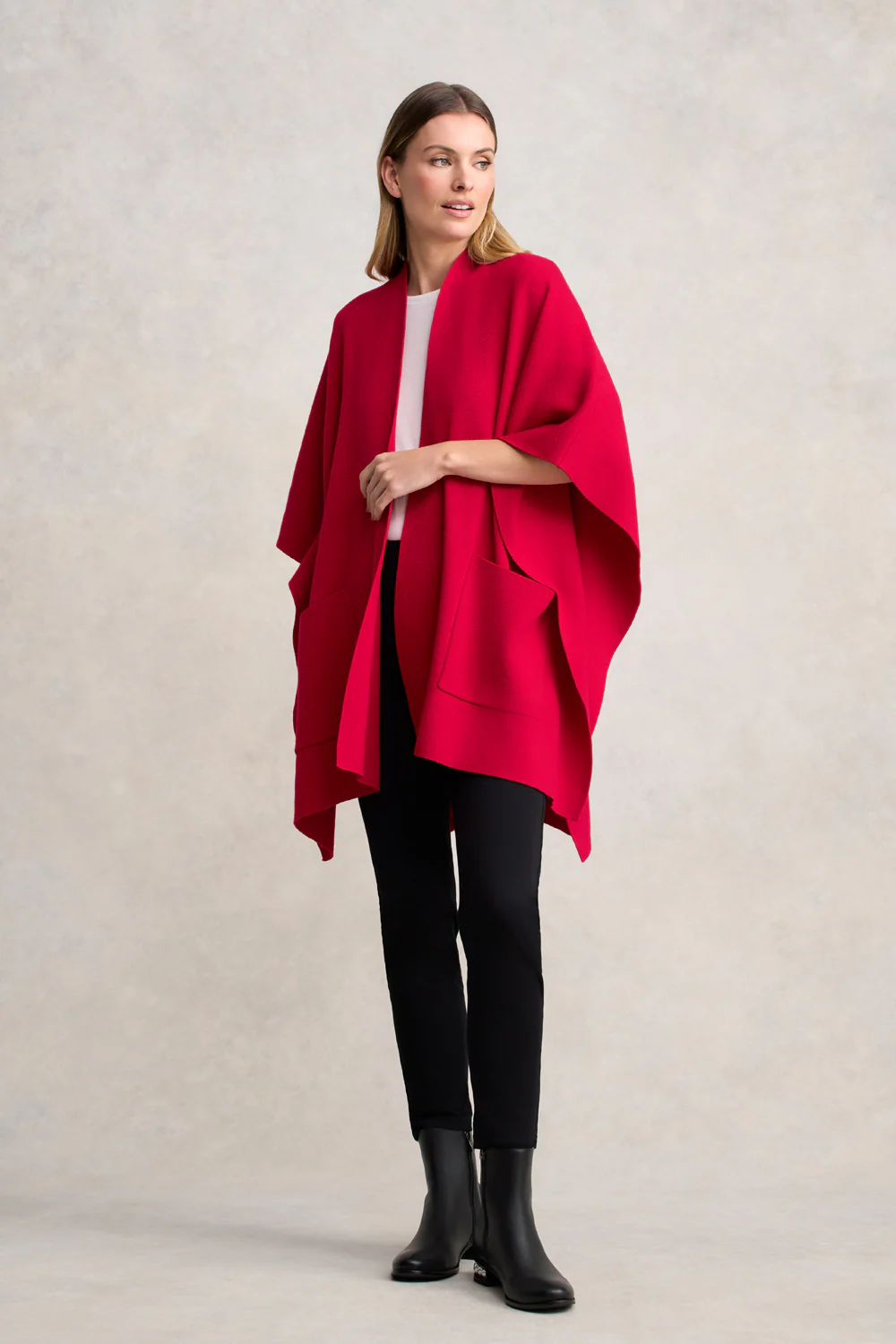 Front Pocket Merino Wrap - Rouge - Skullriy