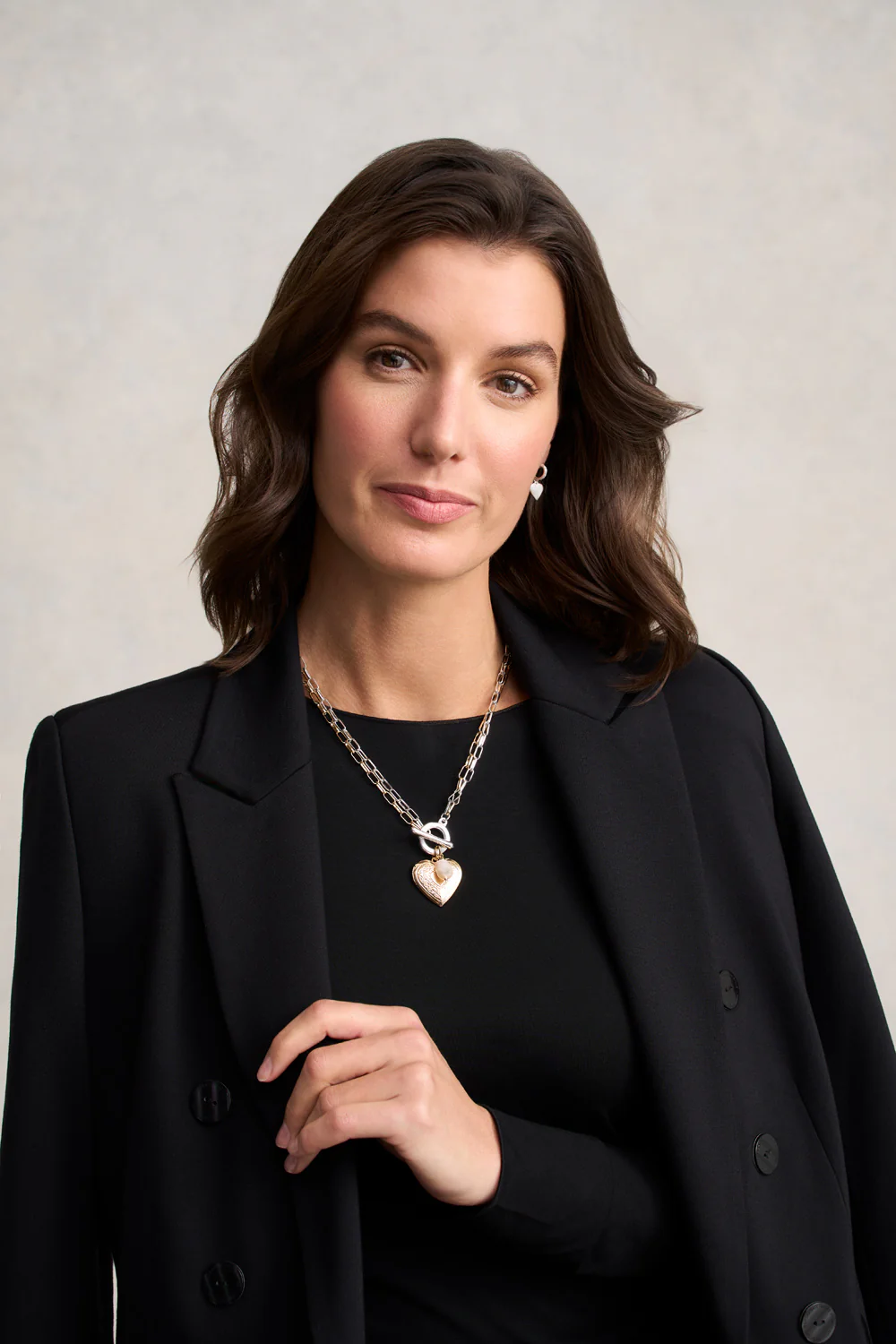 Heart Locket Necklace  C Multi - Skullriy