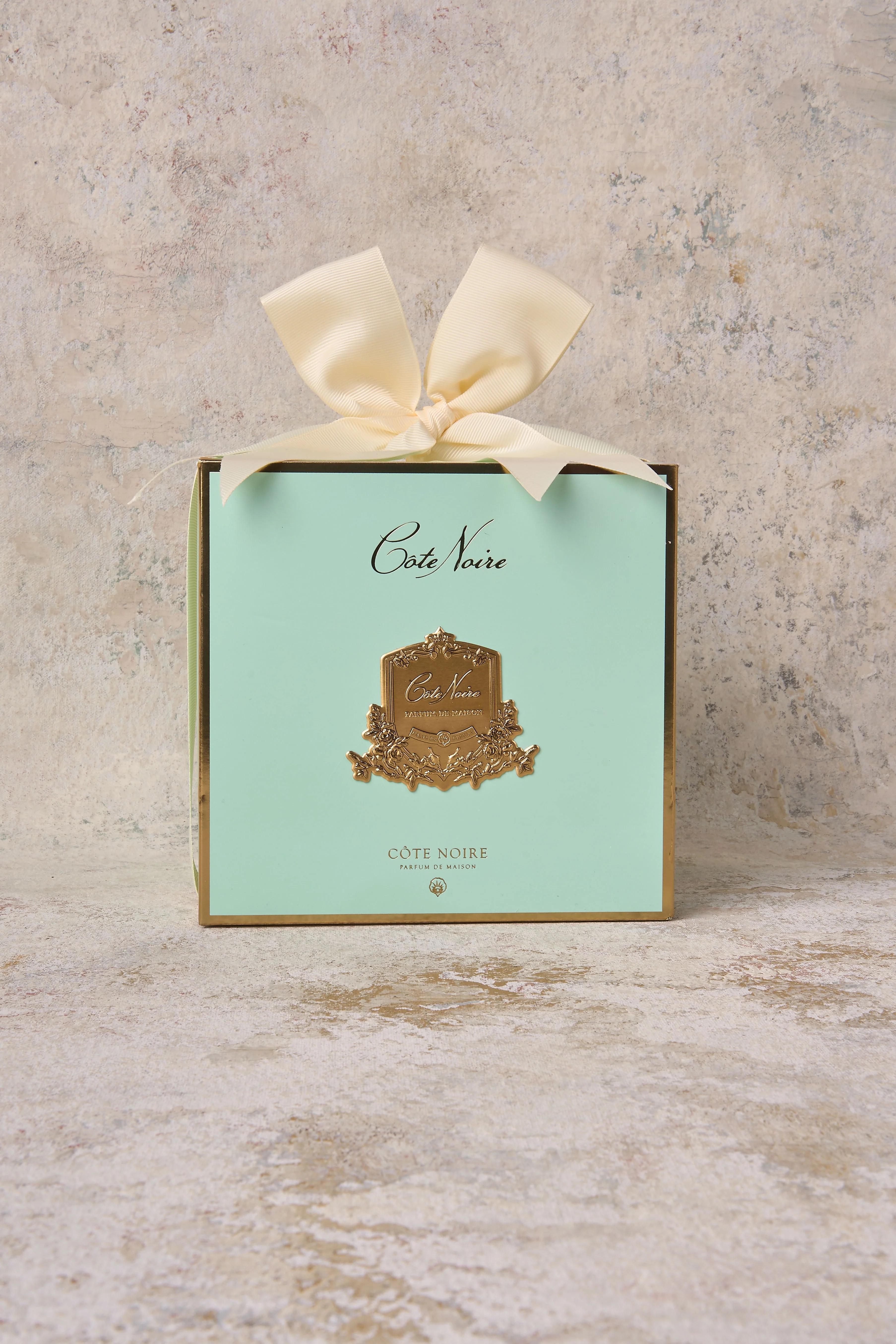 C te Noire Round Art Deco Blue Candle - Skullriy