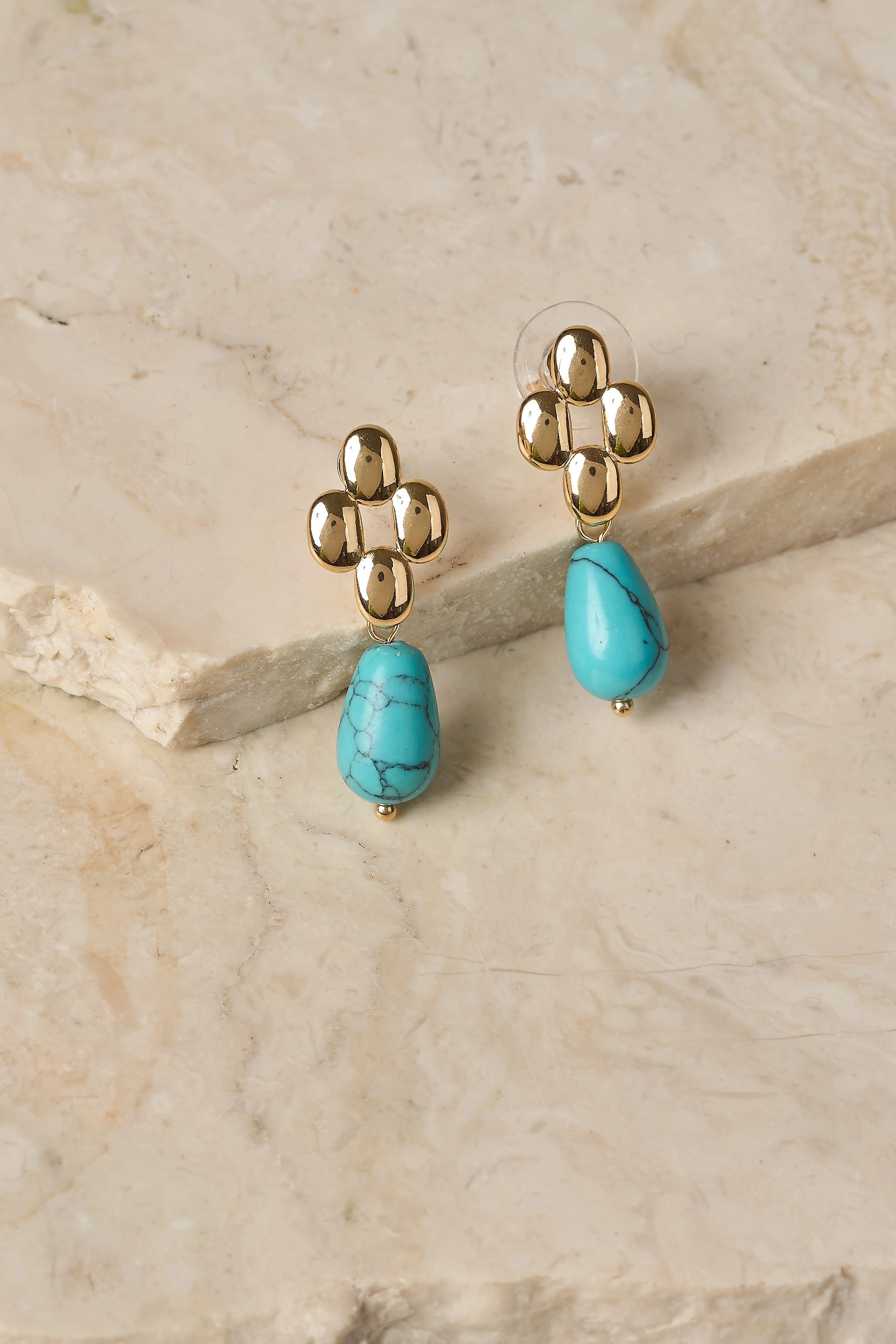 Turquoise Drop Earrings - Skullriy