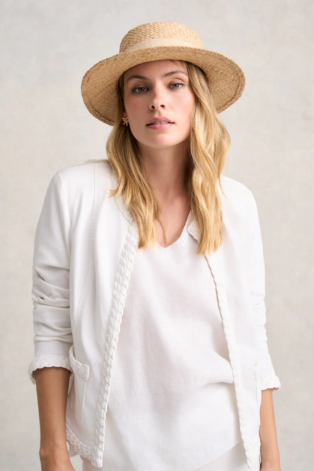 Venetian Boater Hat - Natural - Skullriy