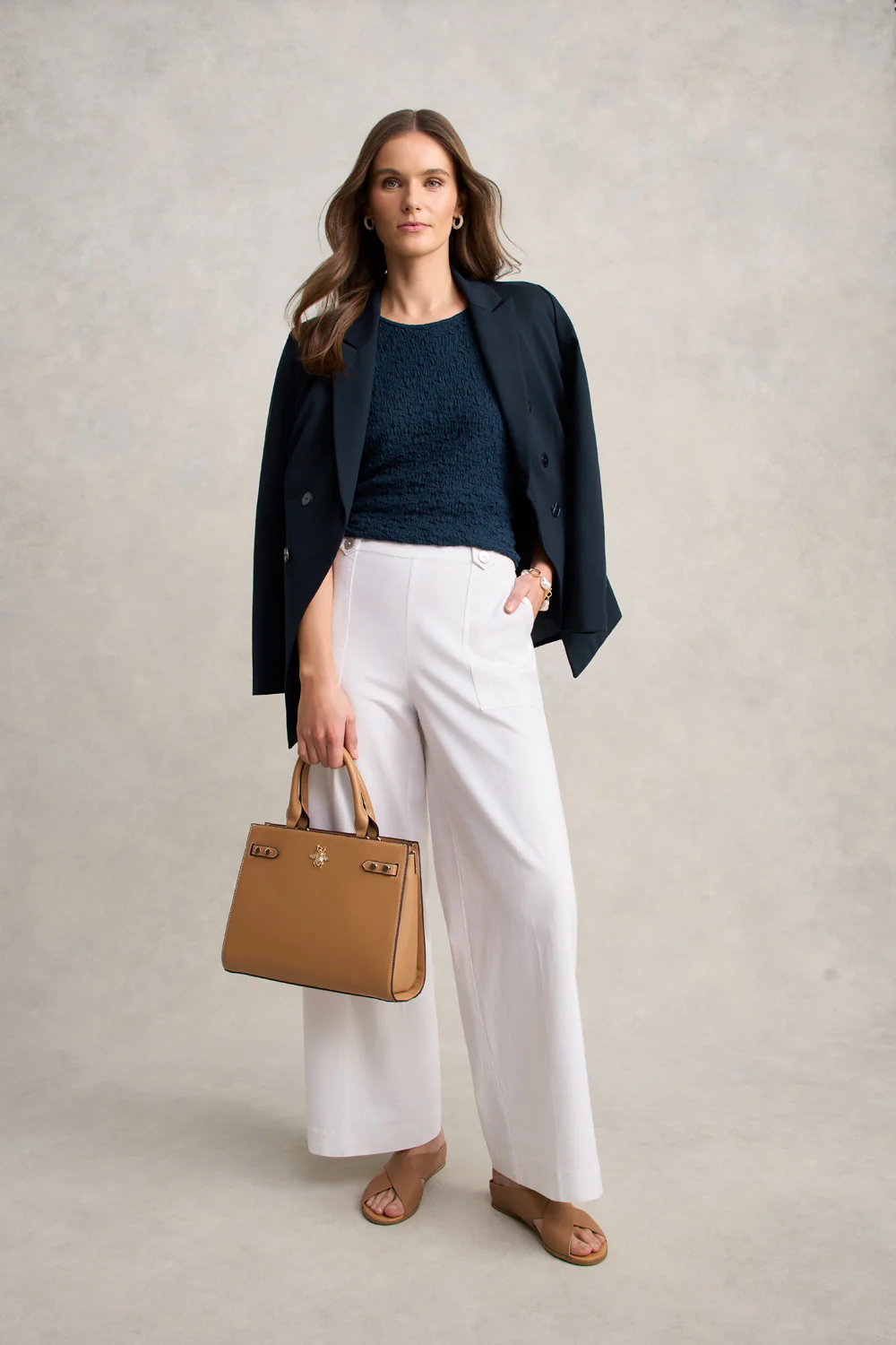 Crinkle Cotton T-Shirt - Navy - Skullriy