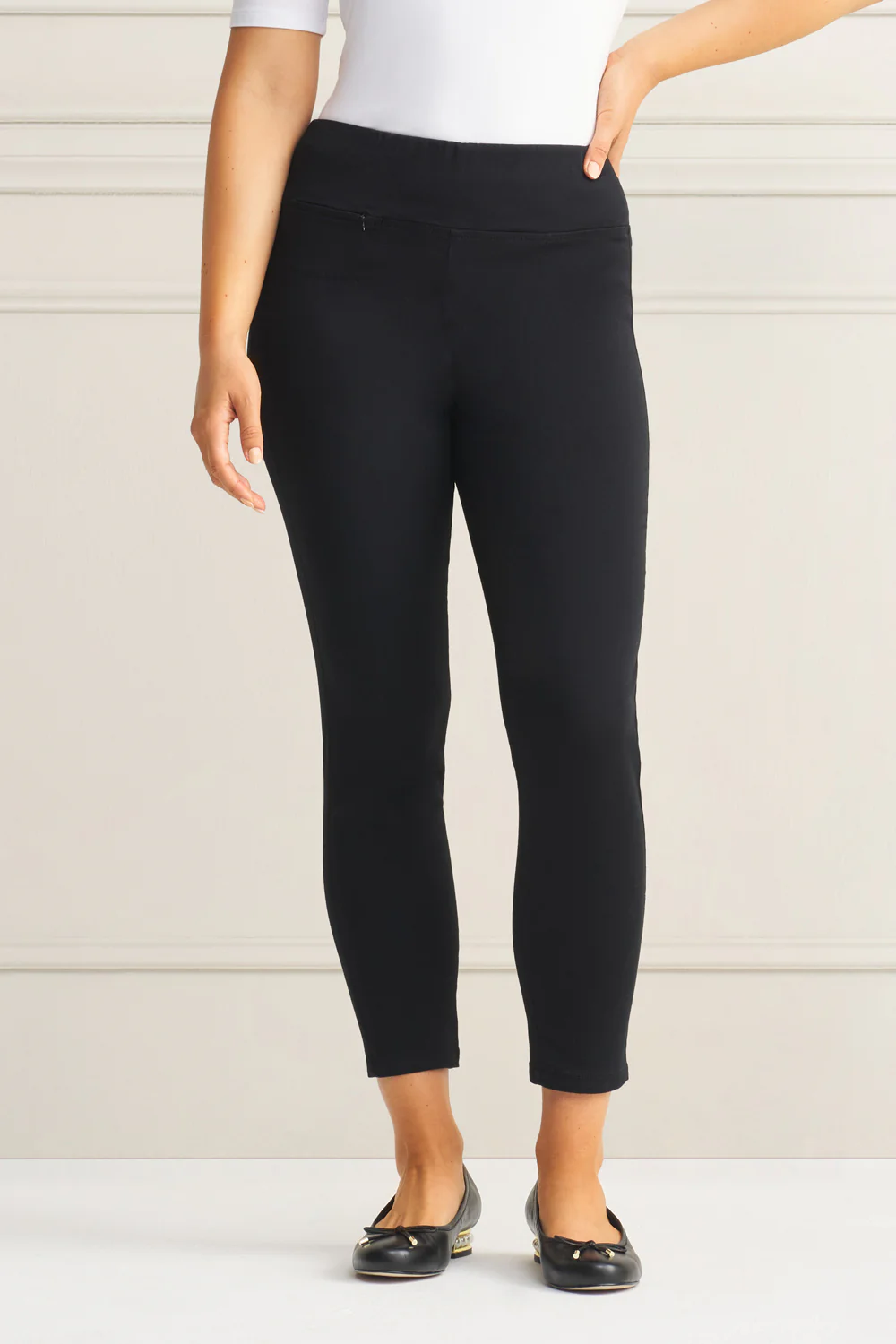 Zip Detail 7/8th Pant - Black Noir - Skullriy